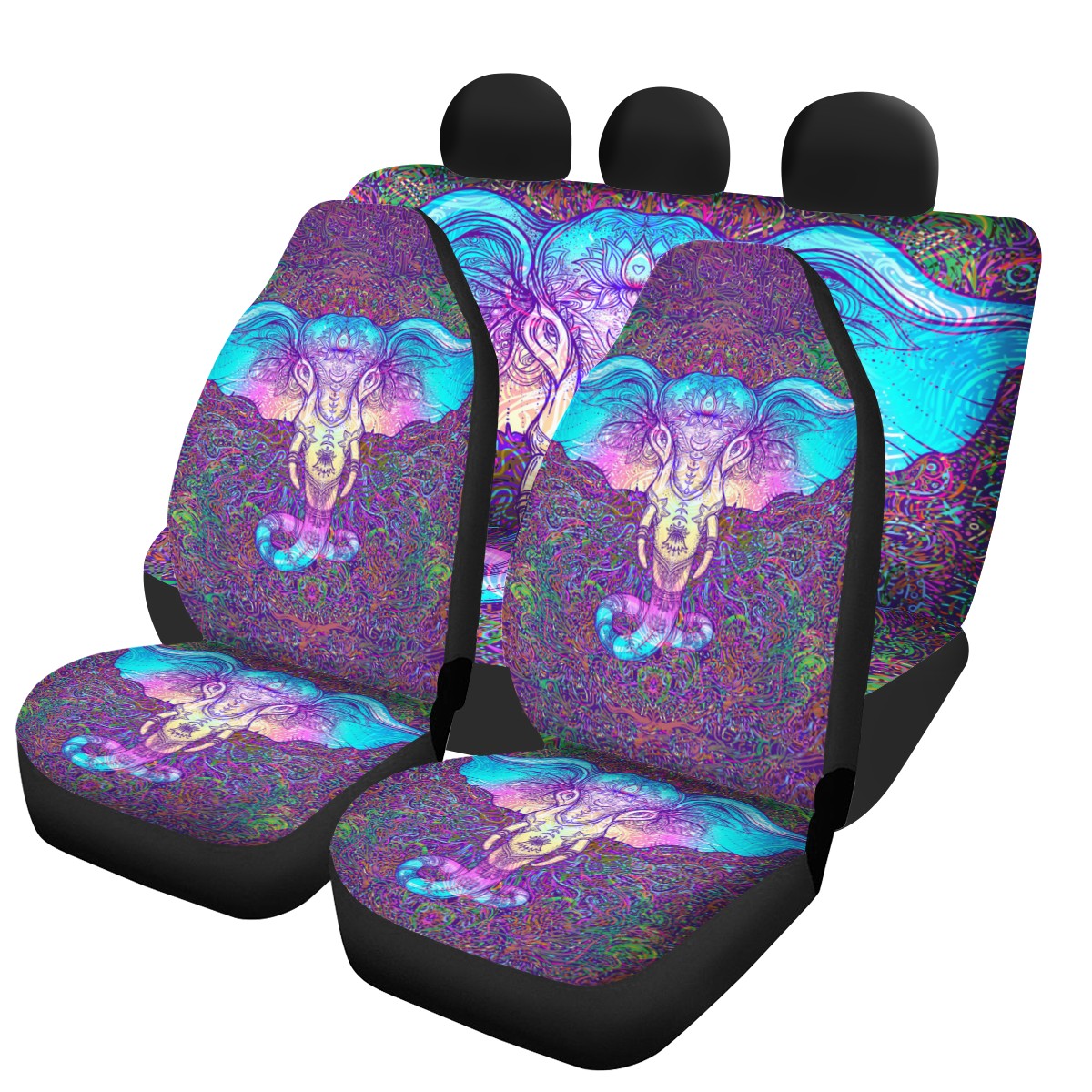 Elephant Custom 4Pcs Car Seat Covers