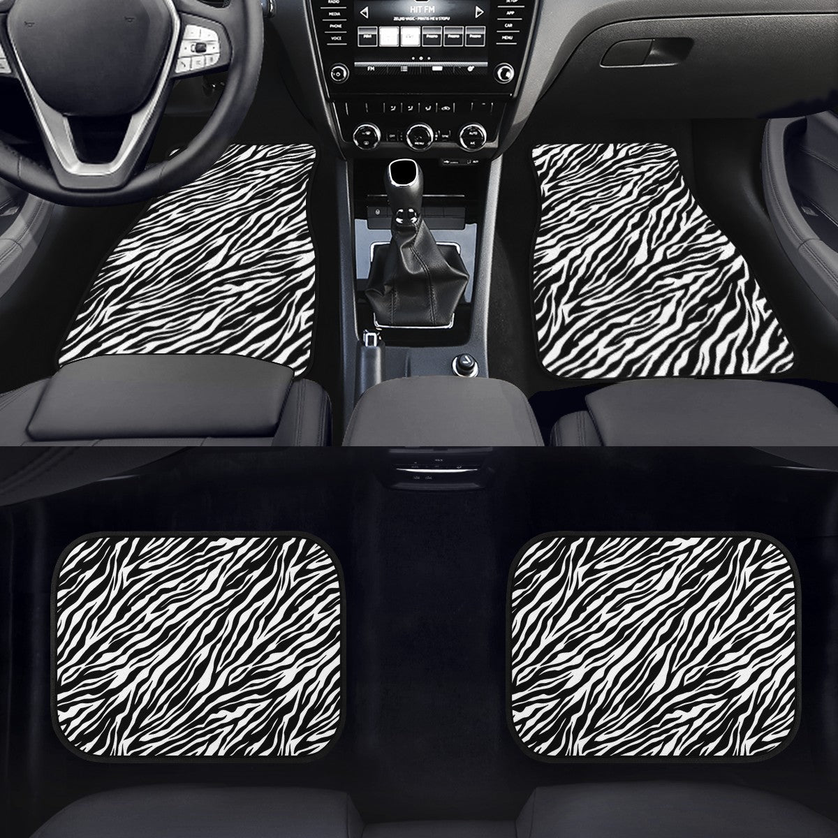 Zebra Custom Car Floor Mats