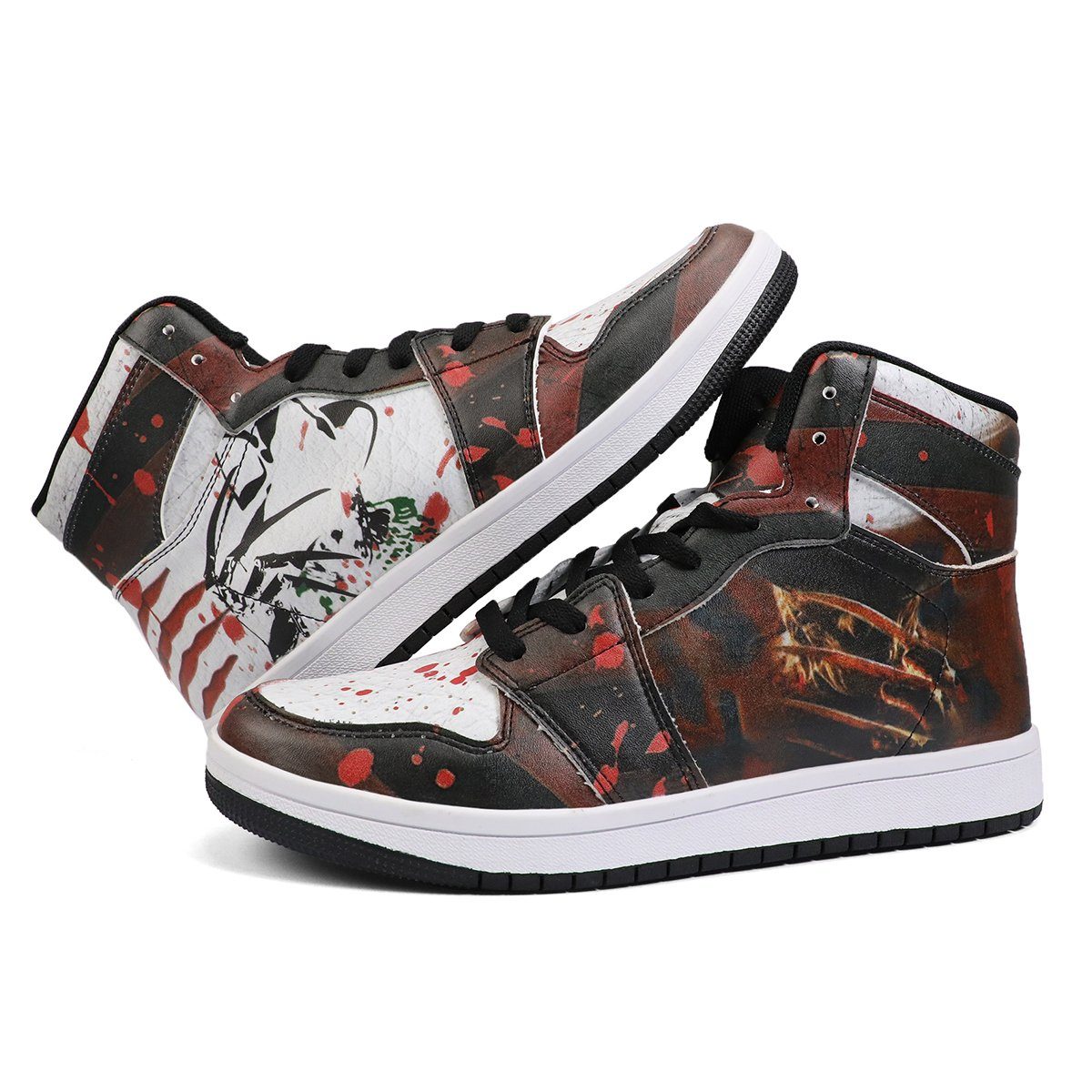 Never Sleep Again High Top Leather Sneaker Custom Jordan 1, Horror, A Nightmare On Elm Street noxfan 