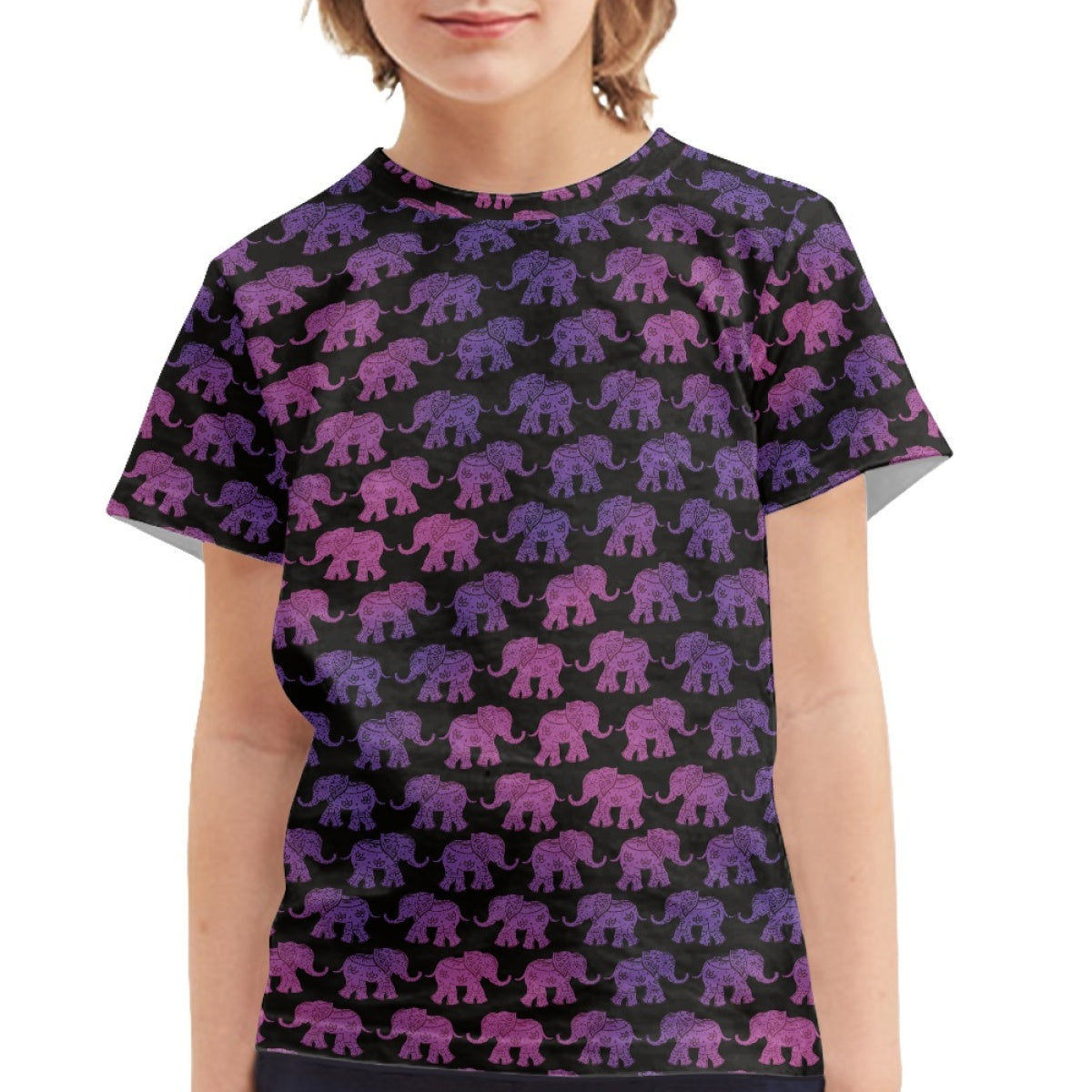 Mandala Elephant Kids T-Shirt