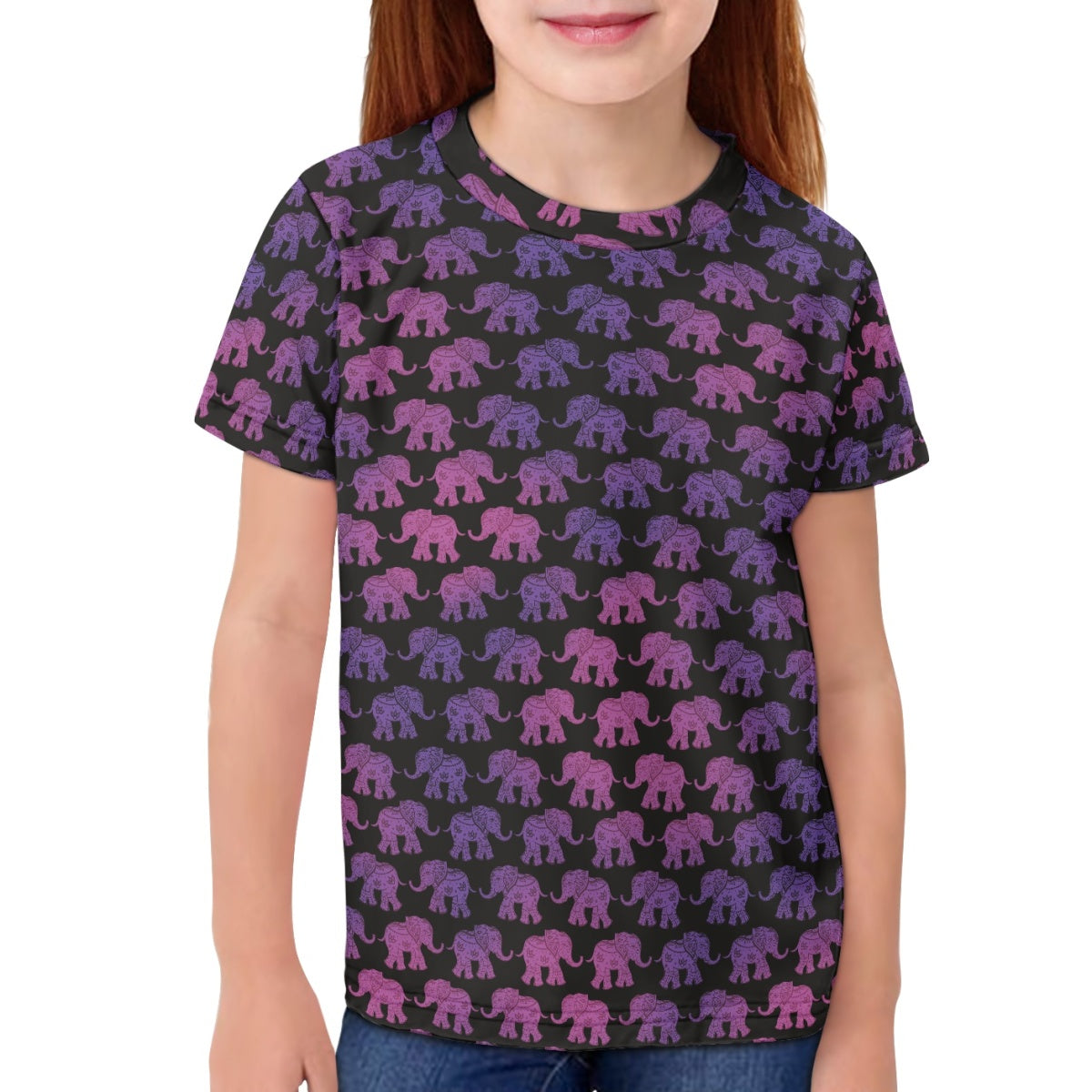 Mandala Elephant Kids T-Shirt