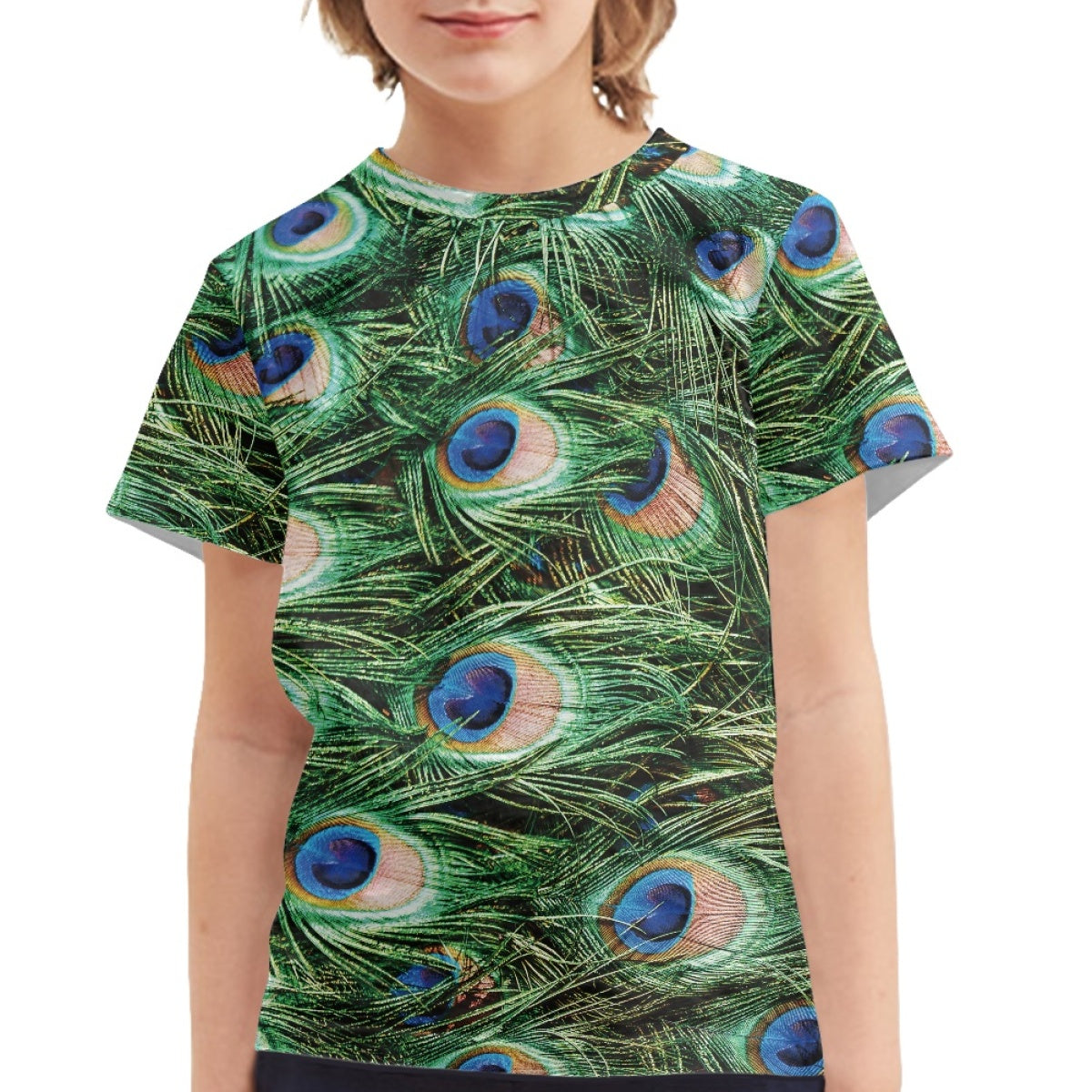 Peacock Feather Kids T-Shirt