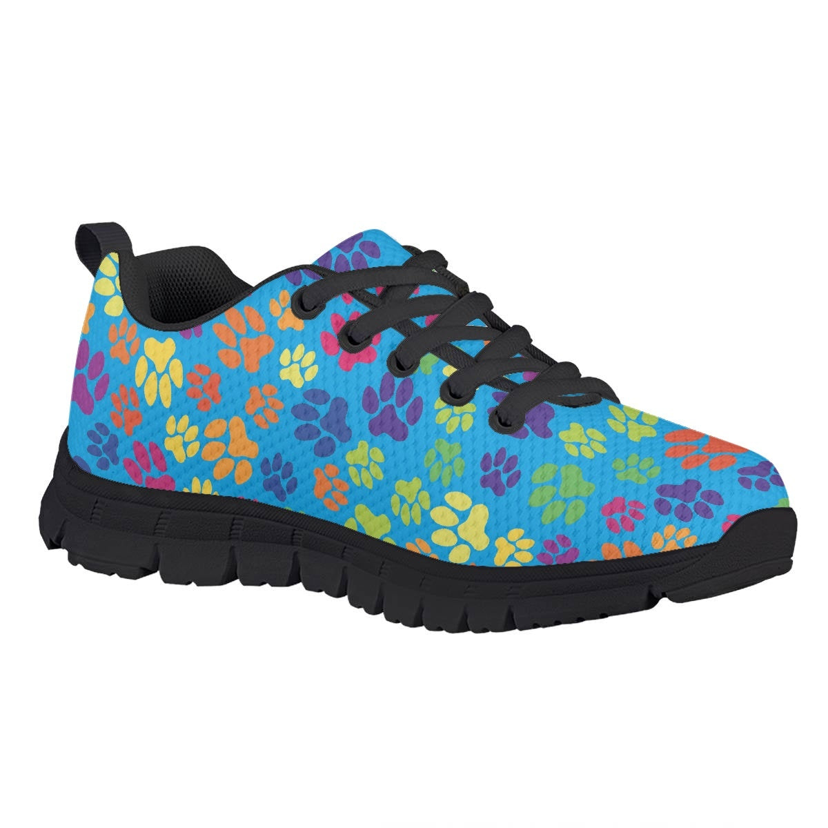 Colorful Dog Paw Kids Running Shoes