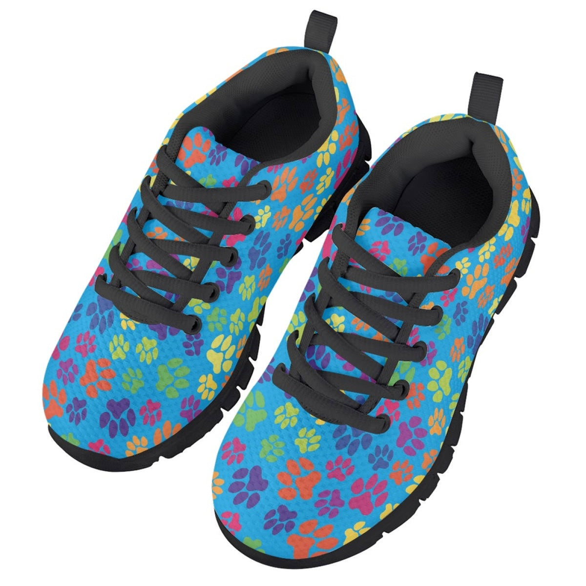 Colorful Dog Paw Kids Running Shoes
