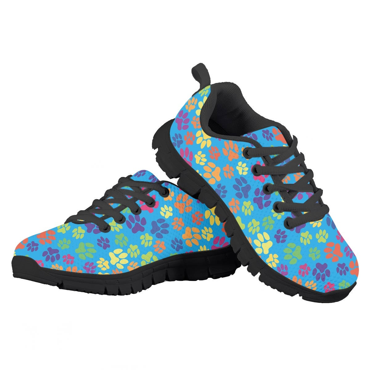 Colorful Dog Paw Kids Running Shoes