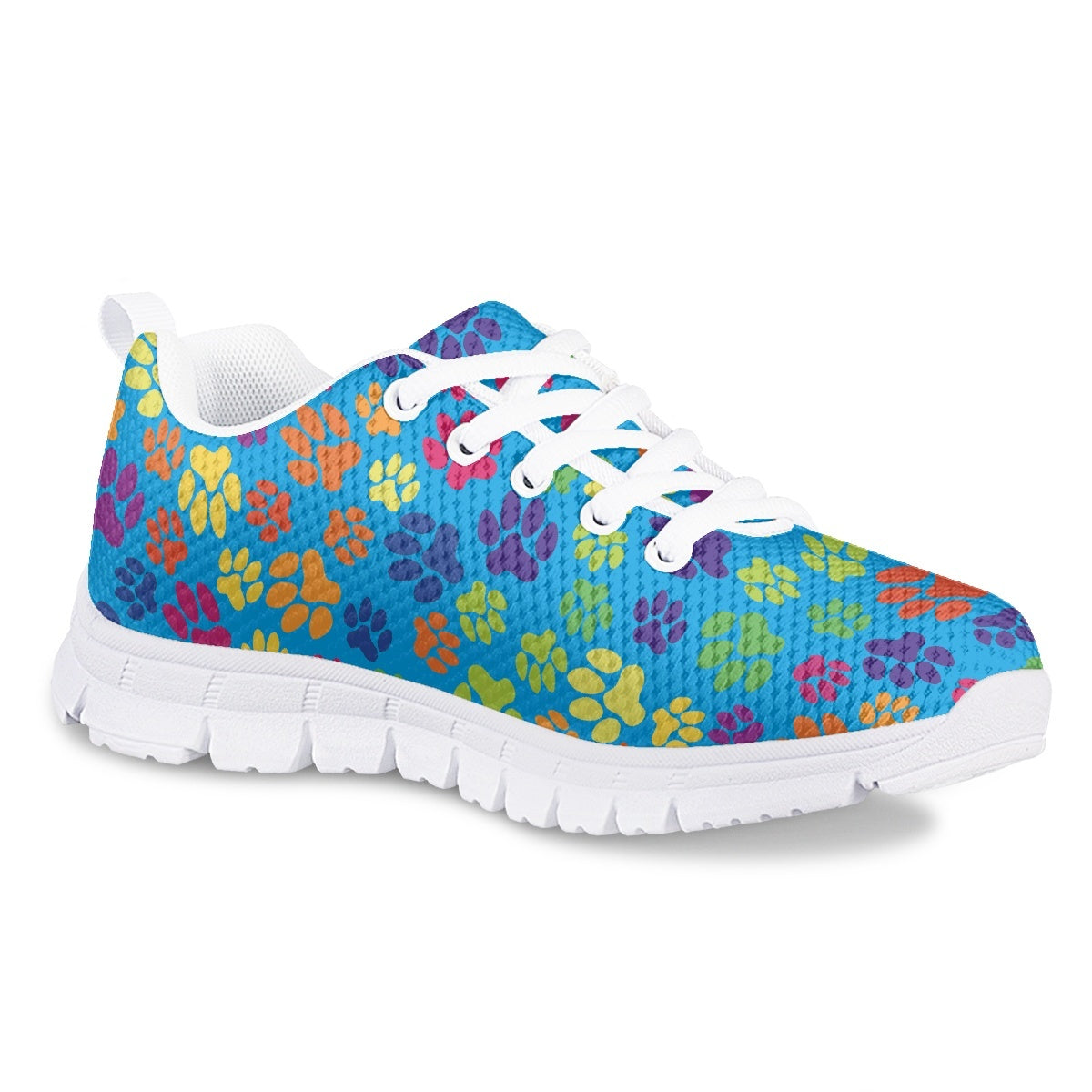 Colorful Dog Paw Kids Running Shoes