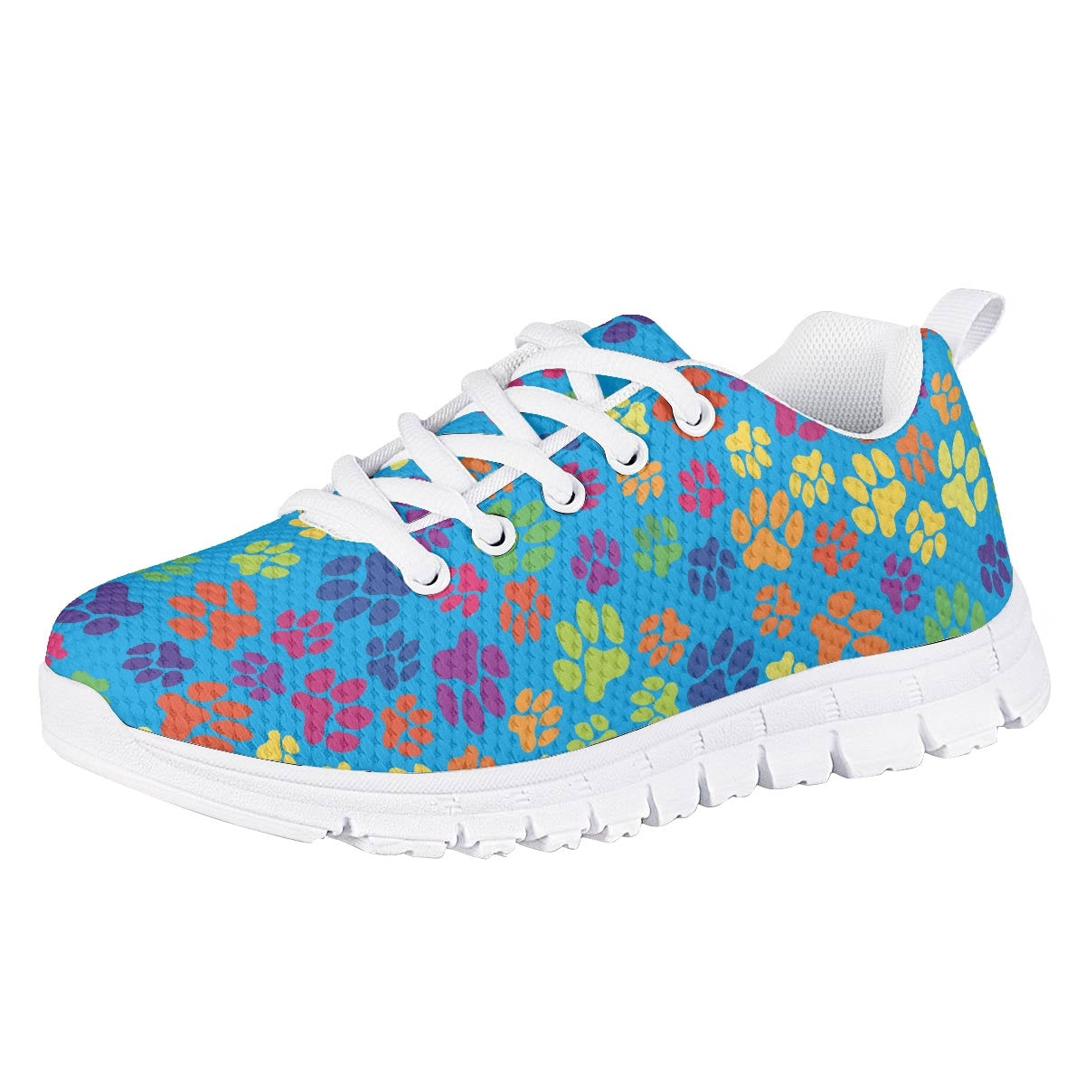 Colorful Dog Paw Kids Running Shoes