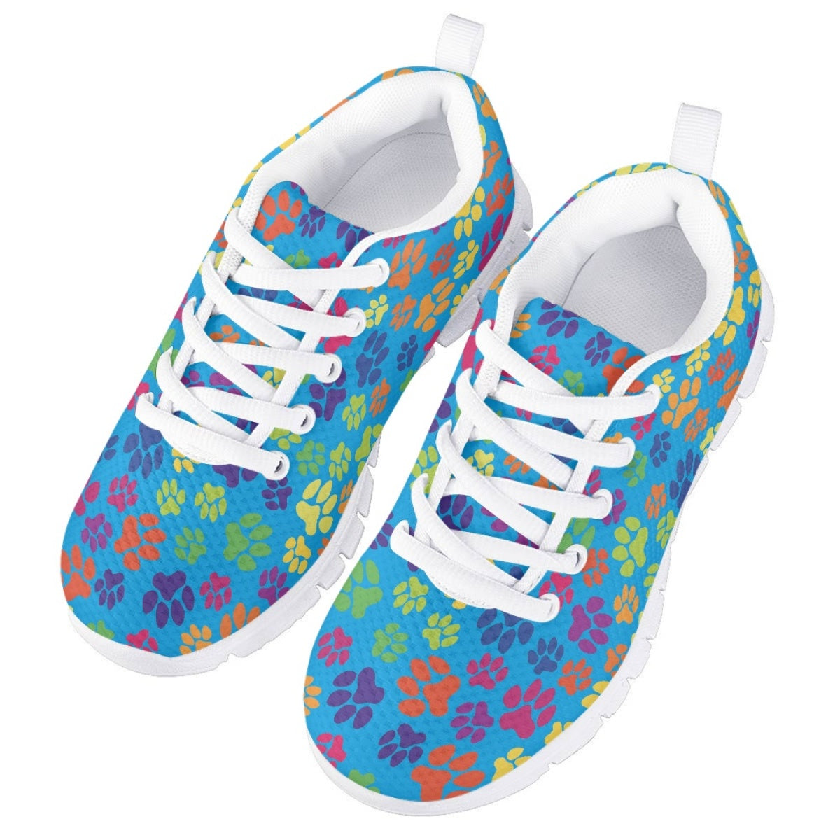 Colorful Dog Paw Kids Running Shoes