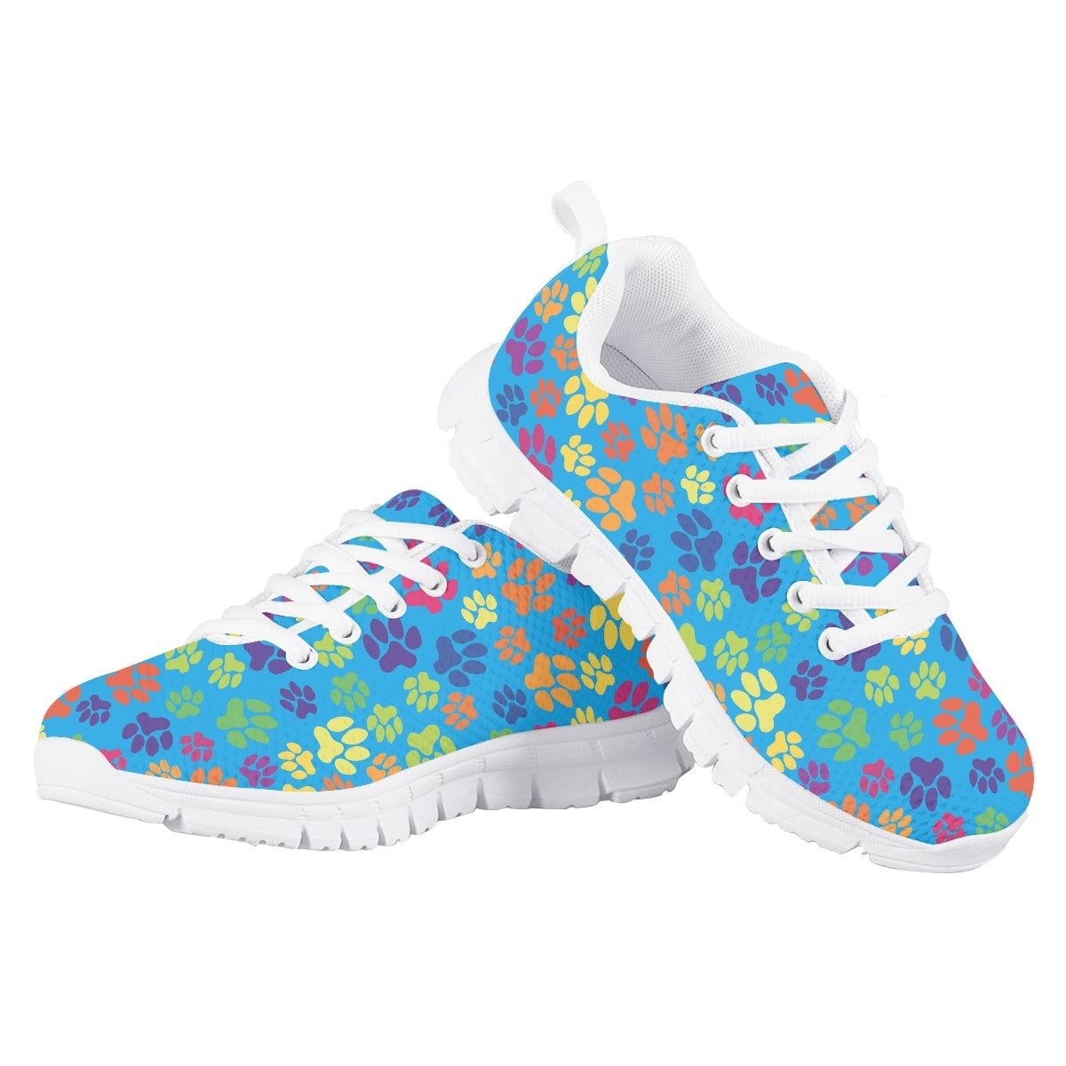 Colorful Dog Paw Kids Running Shoes