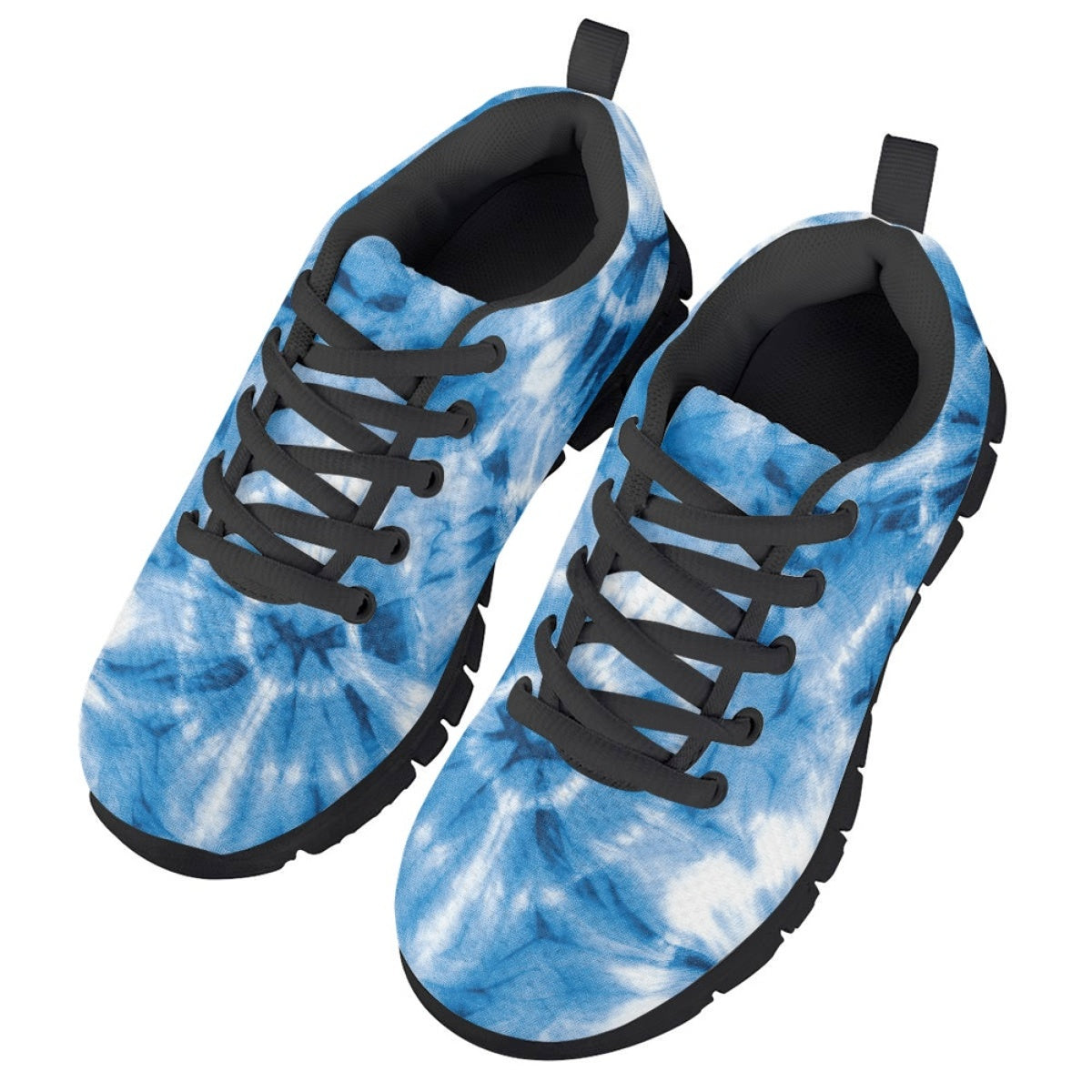 Blue Tie Dye Kids Running Shoes
