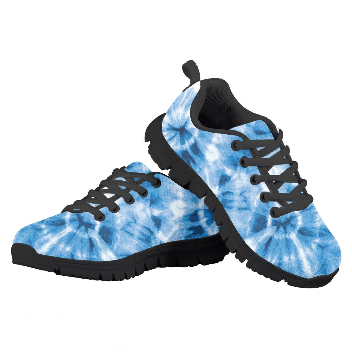 Blue Tie Dye Kids Running Shoes