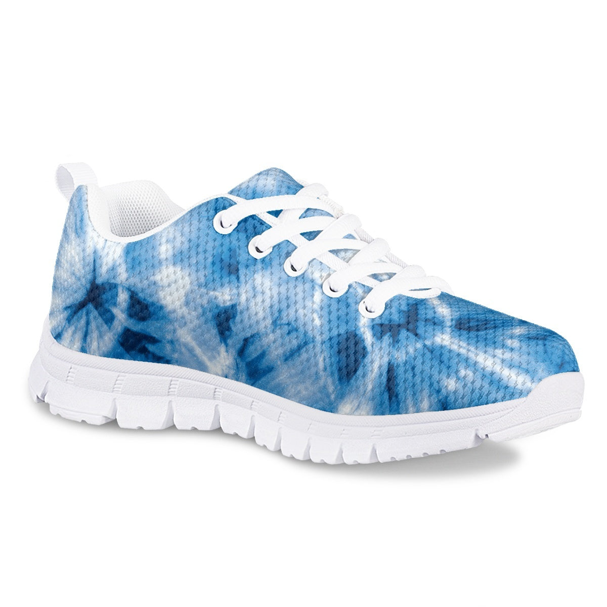 Blue Tie Dye Kids Running Shoes