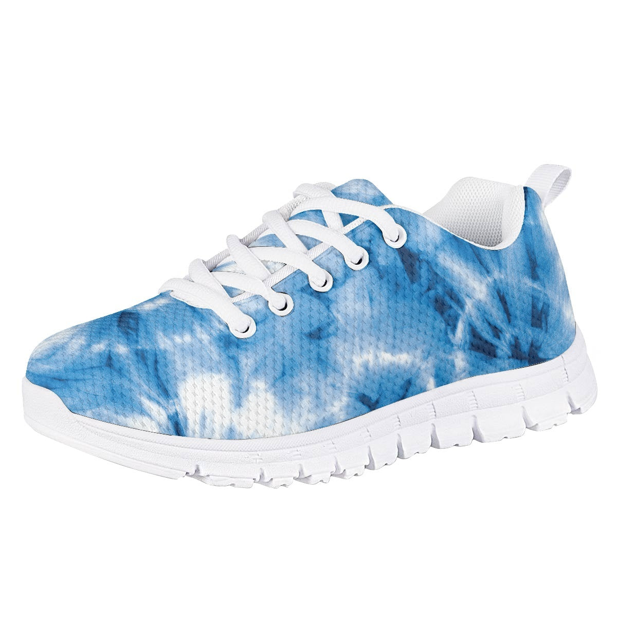 Blue Tie Dye Kids Running Shoes