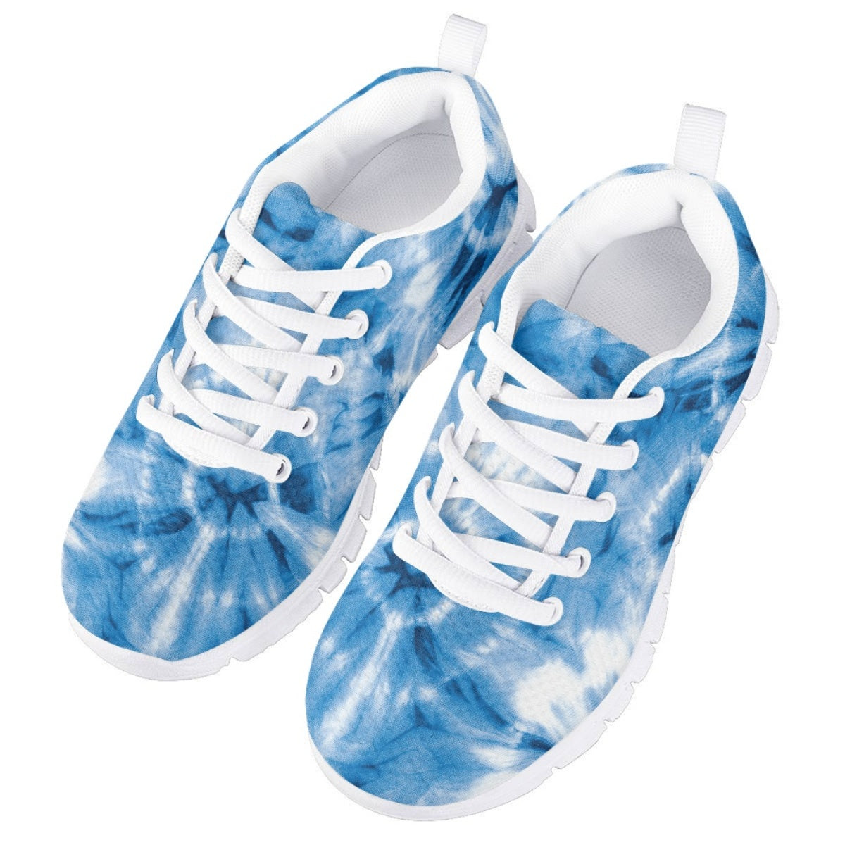 Blue Tie Dye Kids Running Shoes