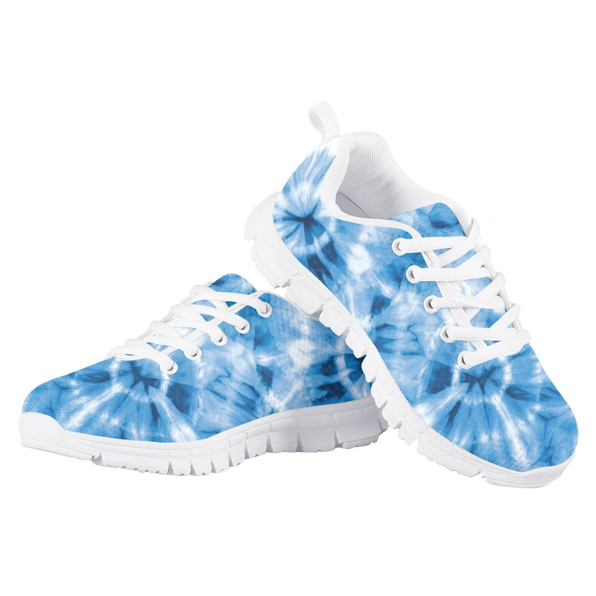 Blue Tie Dye Kids Running Shoes