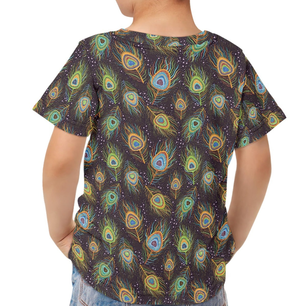 Peacock Feather Kids T-Shirt