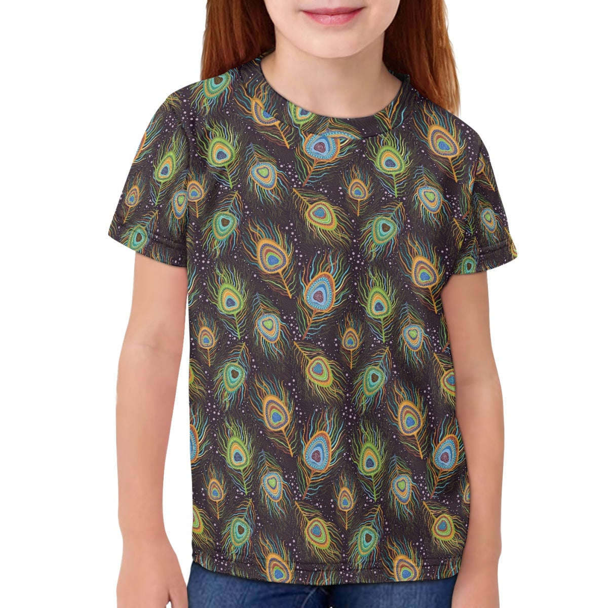 Peacock Feather Kids T-Shirt