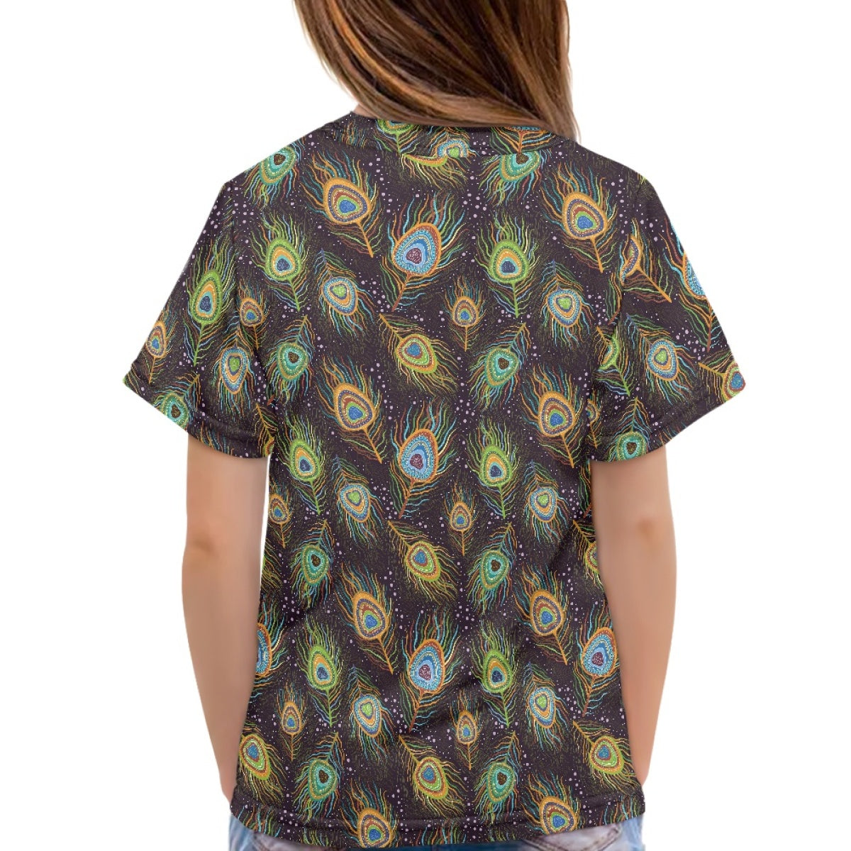 Peacock Feather Kids T-Shirt