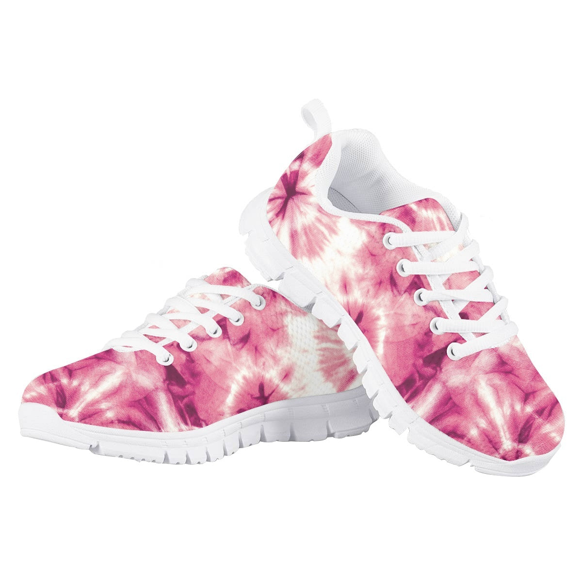 Pink Tie Dye Kids Running Shoes