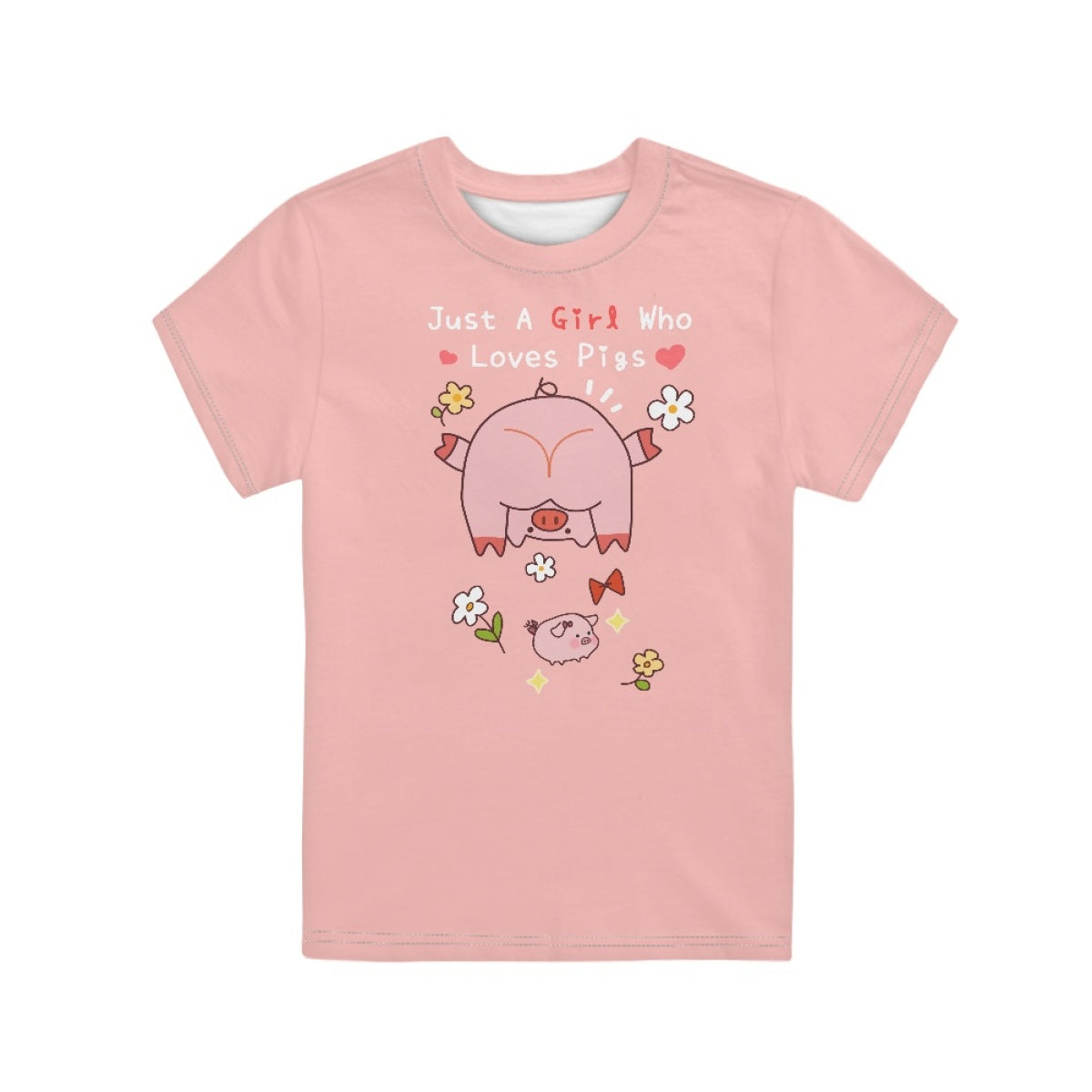 Floral Pig Kids T-Shirt