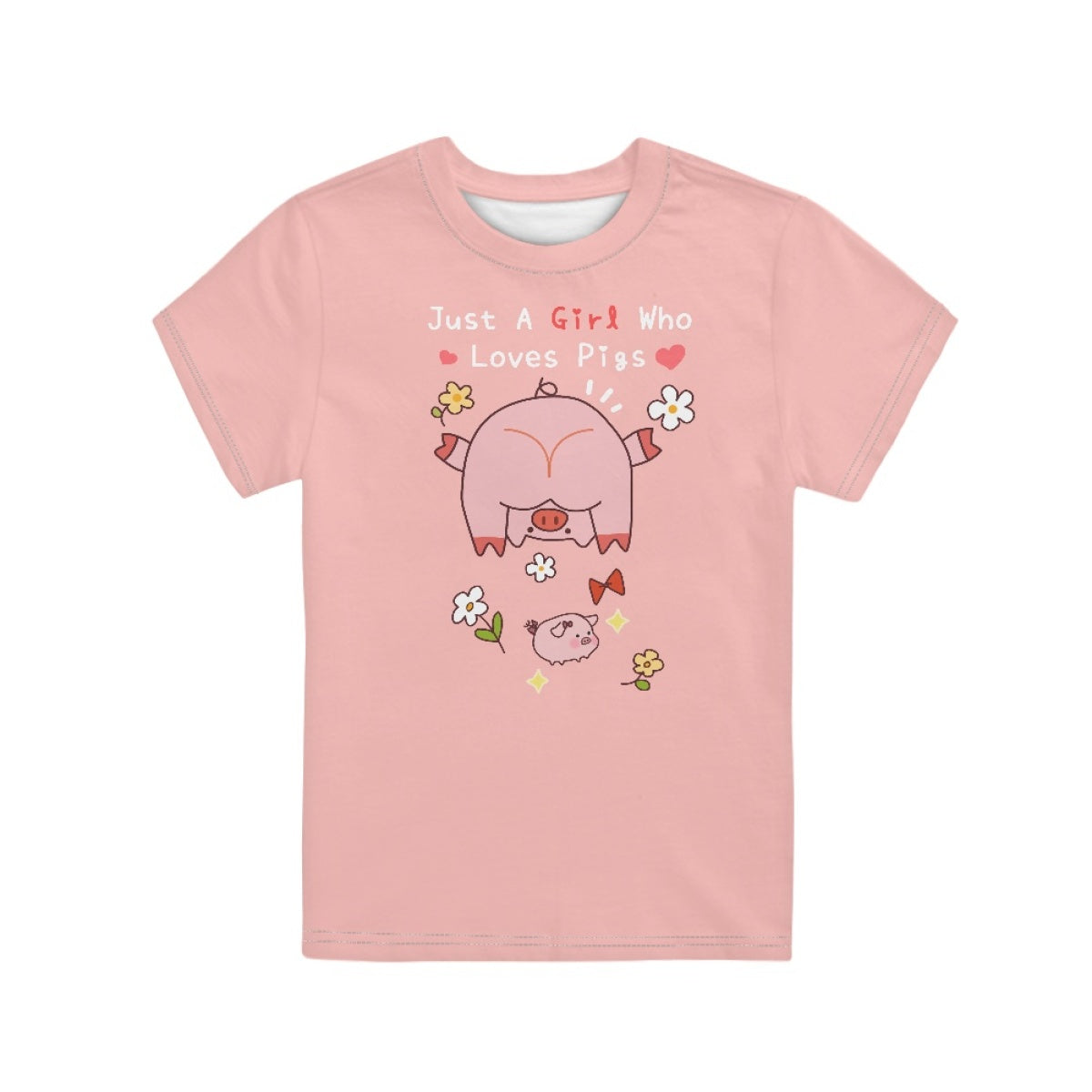 Floral Pig Kids T-Shirt