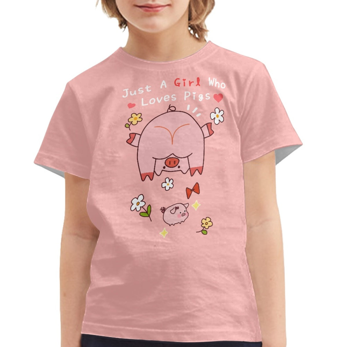 Floral Pig Kids T-Shirt
