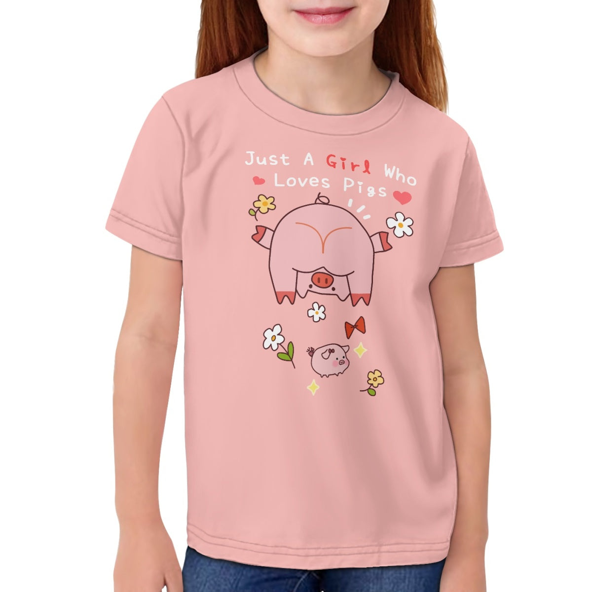 Floral Pig Kids T-Shirt