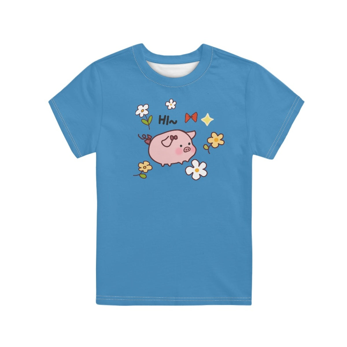Floral Pig Kids T-Shirt