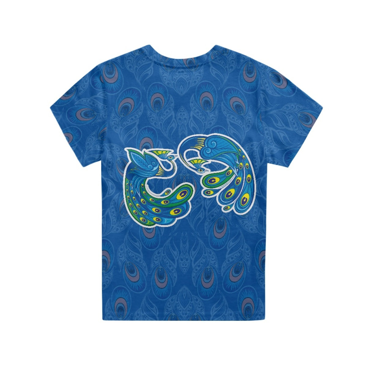 Blue Peacock Kids T-Shirt