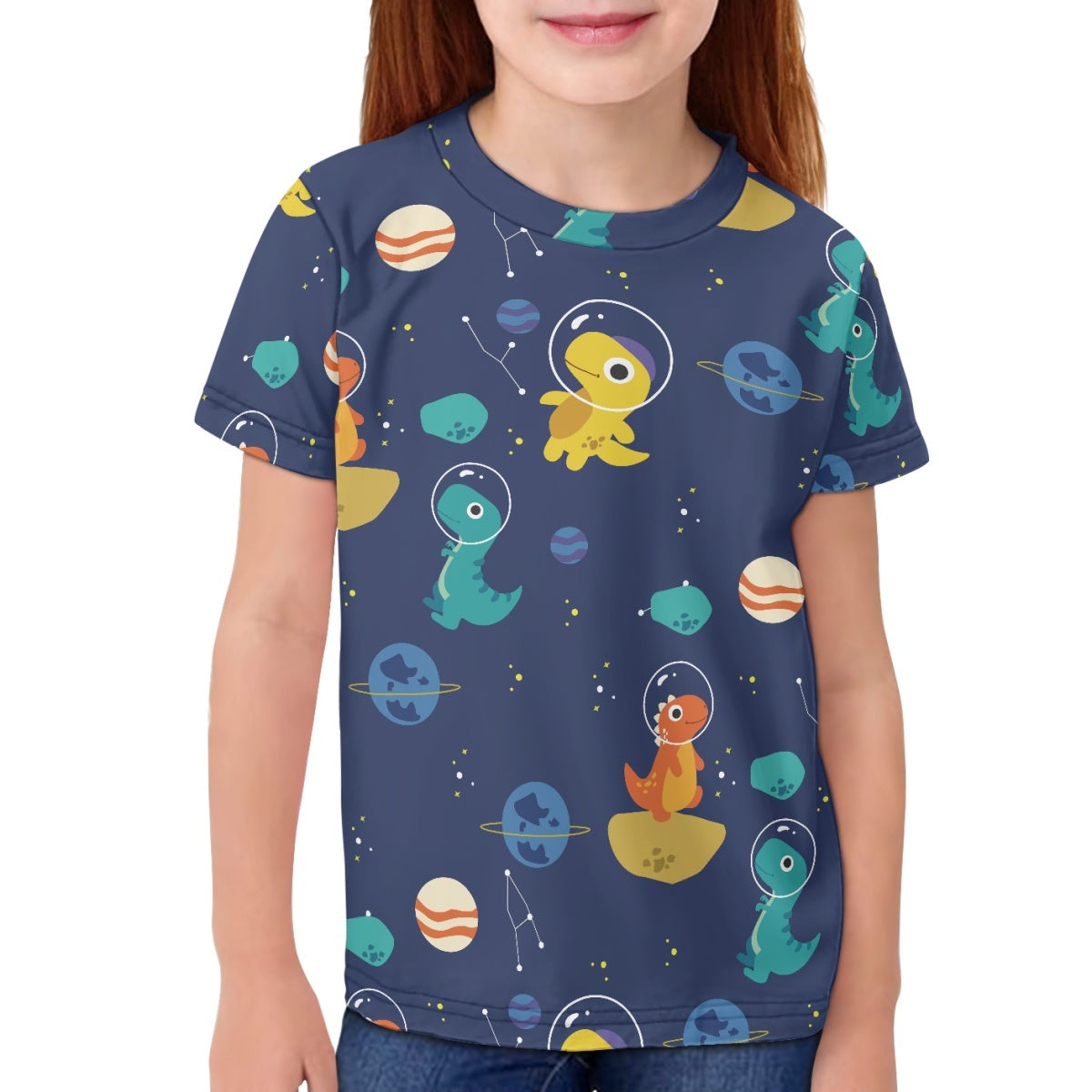 Space Dinosaur Kids T-Shirt