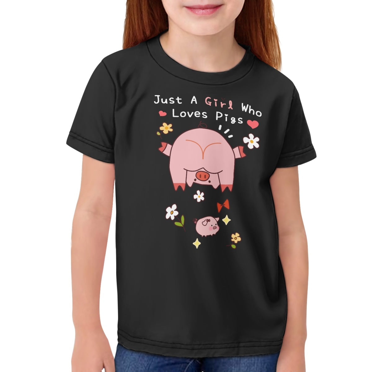 Floral Pig Kids T-Shirt