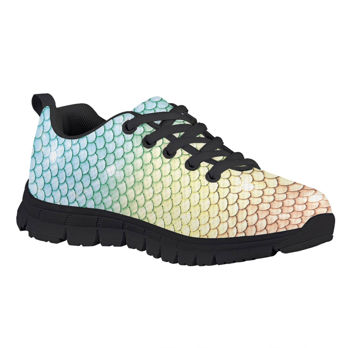 Colorful Mermaid Kids Running Shoes