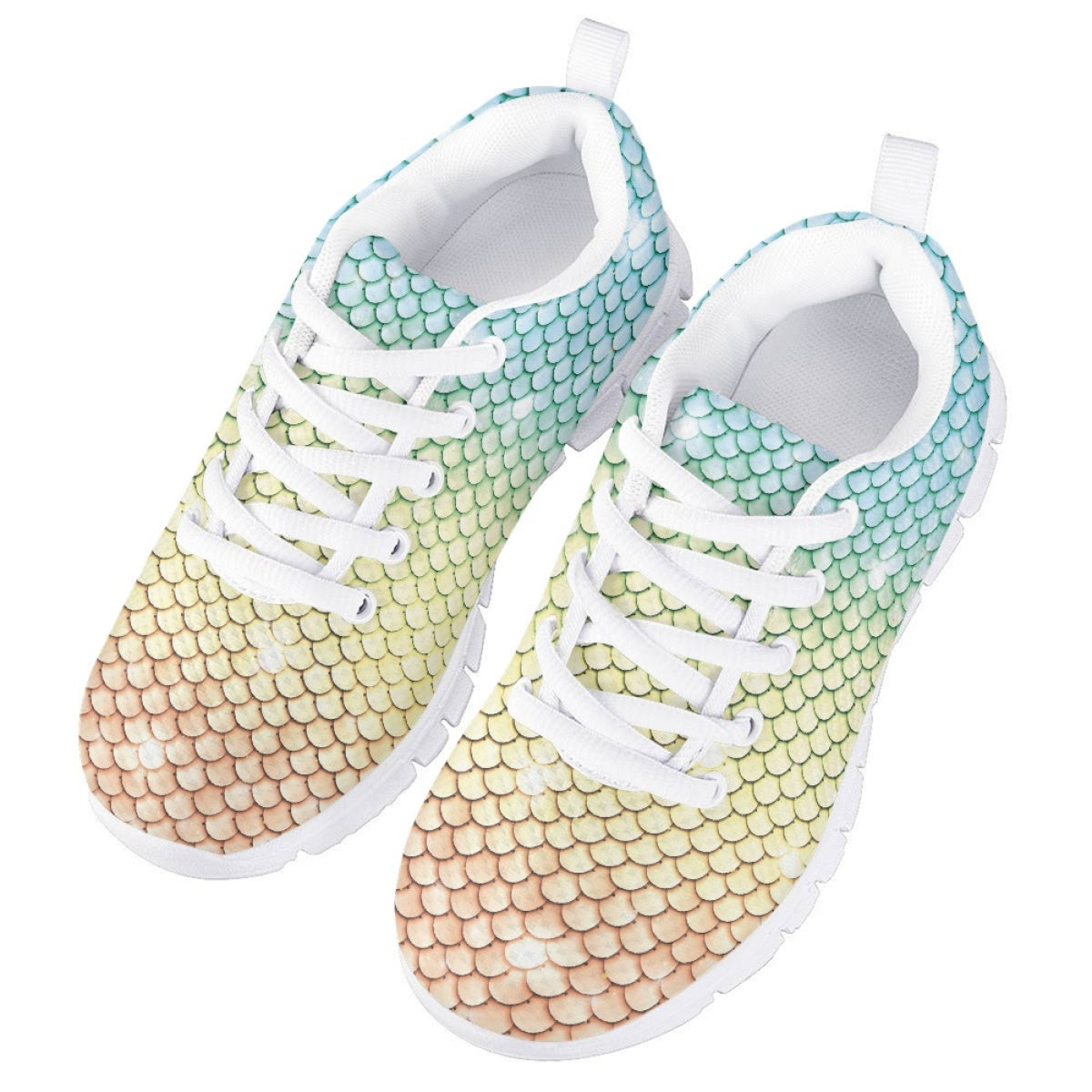 Colorful Mermaid Kids Running Shoes