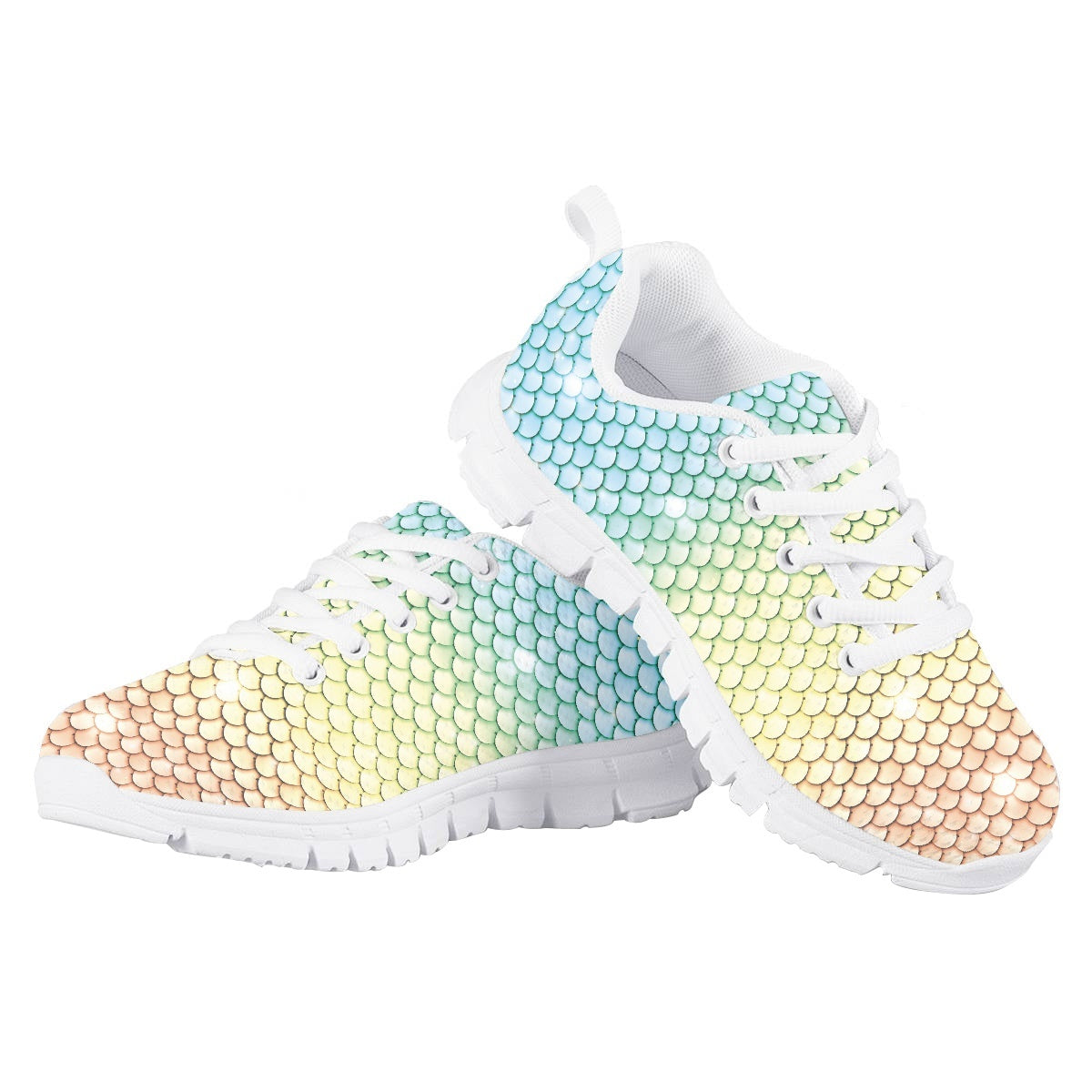 Colorful Mermaid Kids Running Shoes