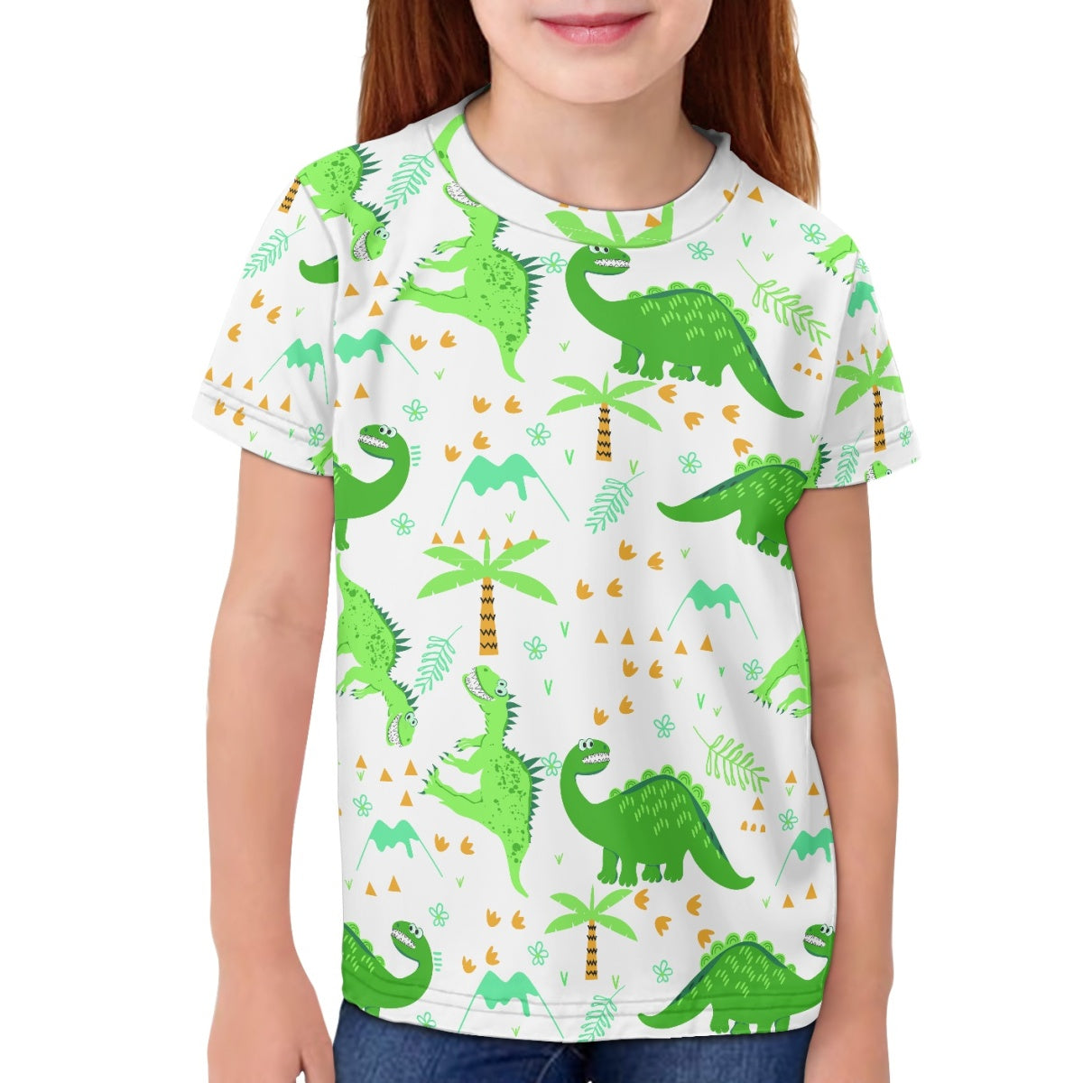 Green Dinosaur Kids T-Shirt
