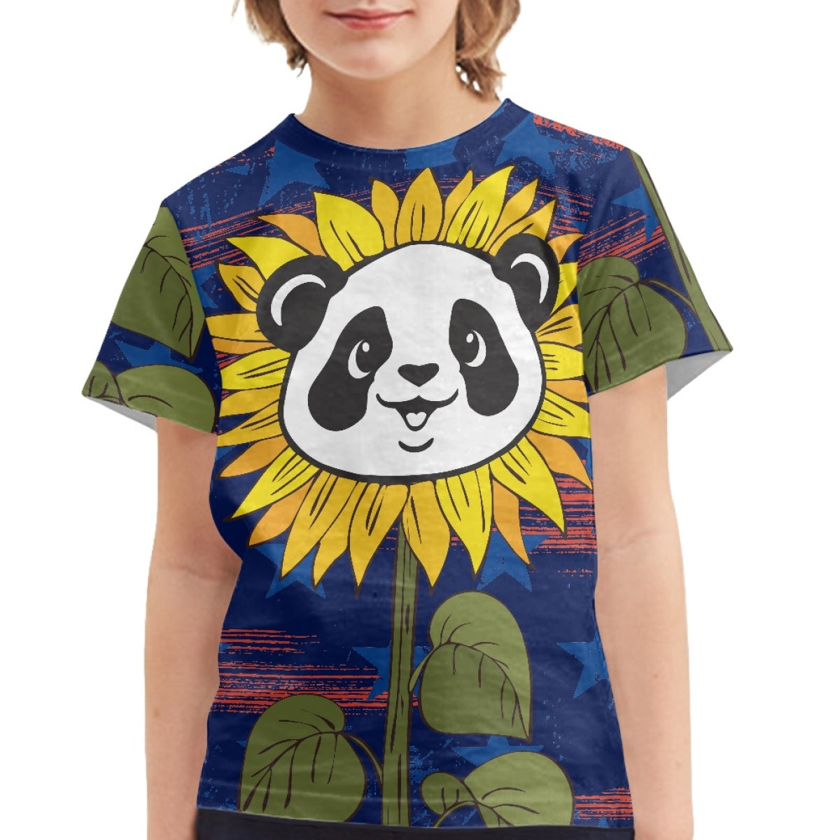 Sunflower Panda Kids T-Shirt
