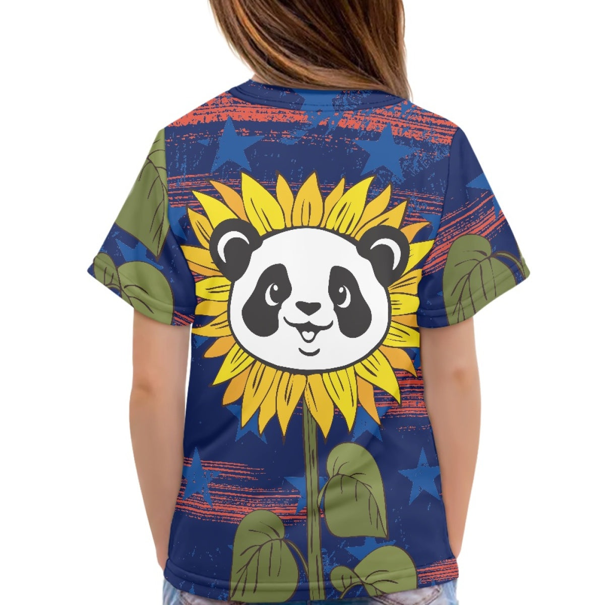 Sunflower Panda Kids T-Shirt