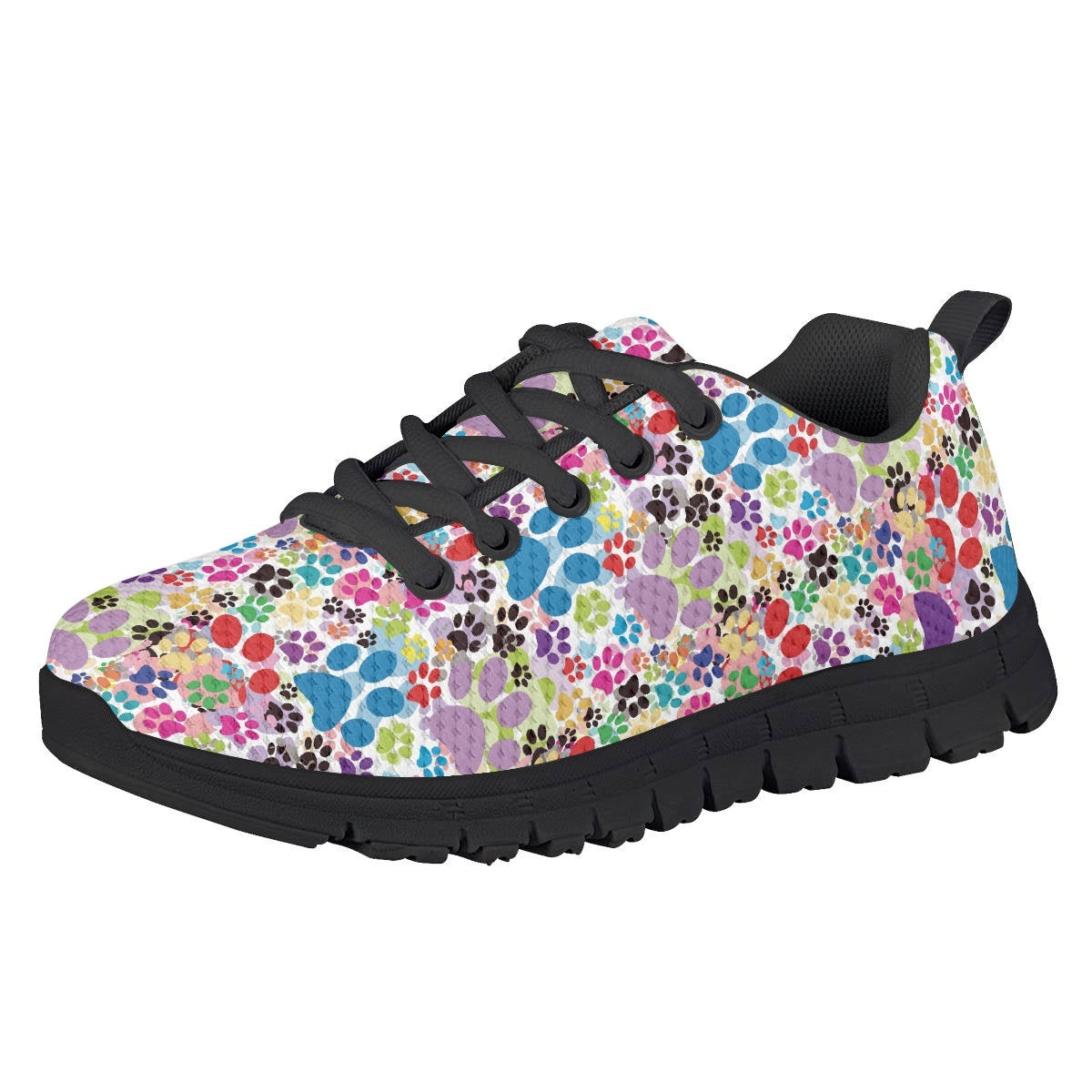 Colorful Dog Paw Kids Running Shoes