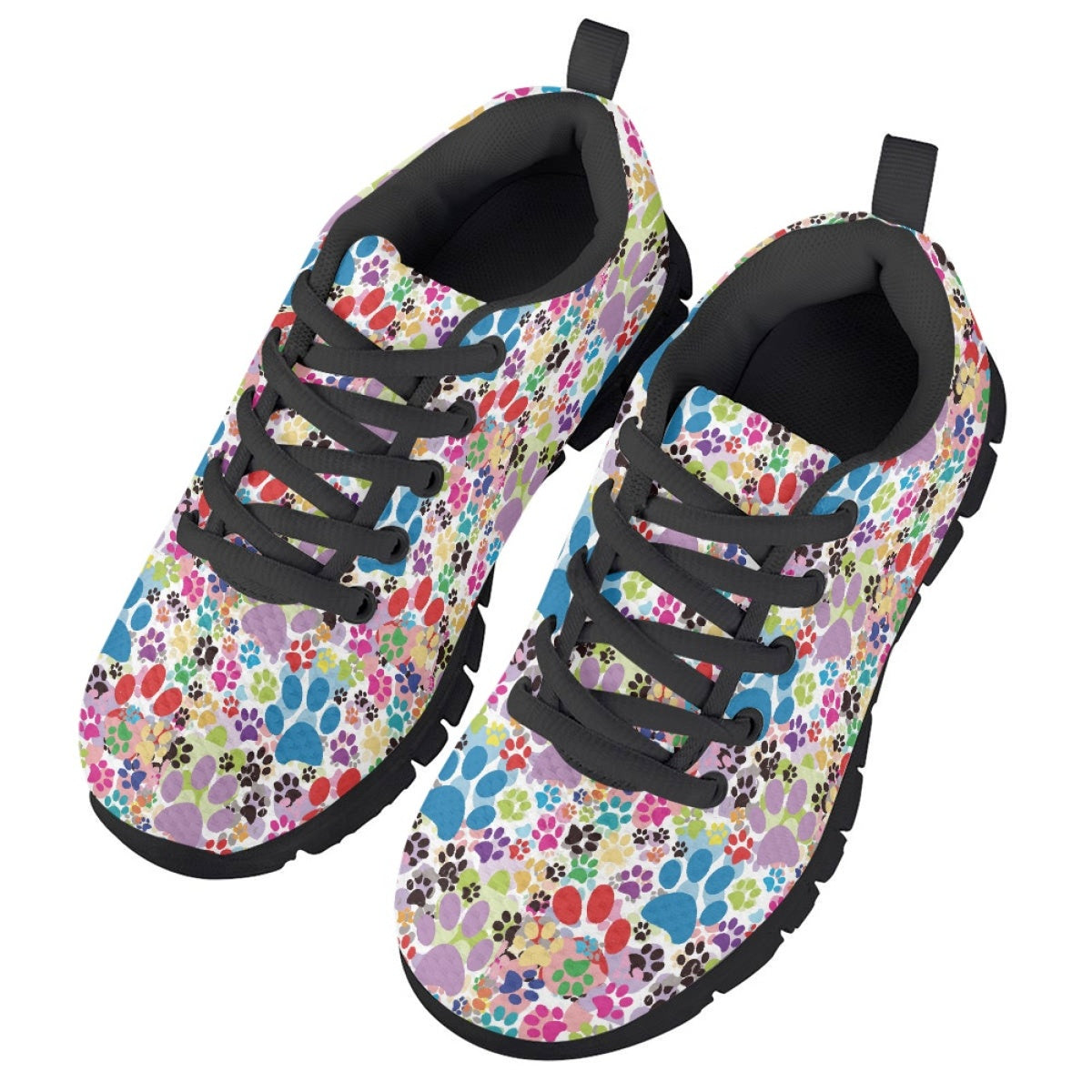 Colorful Dog Paw Kids Running Shoes