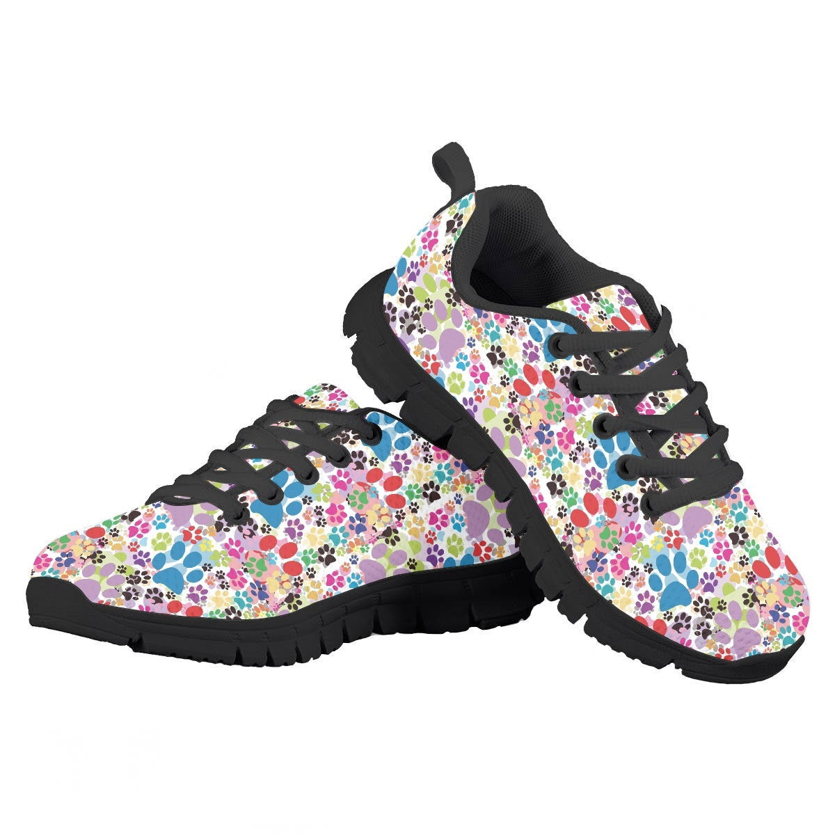 Colorful Dog Paw Kids Running Shoes