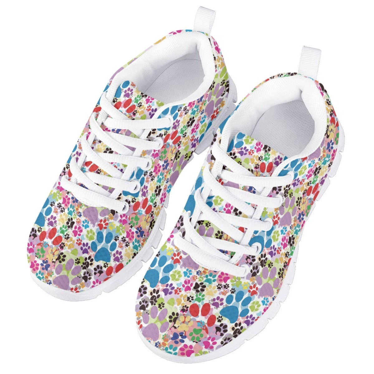 Colorful Dog Paw Kids Running Shoes