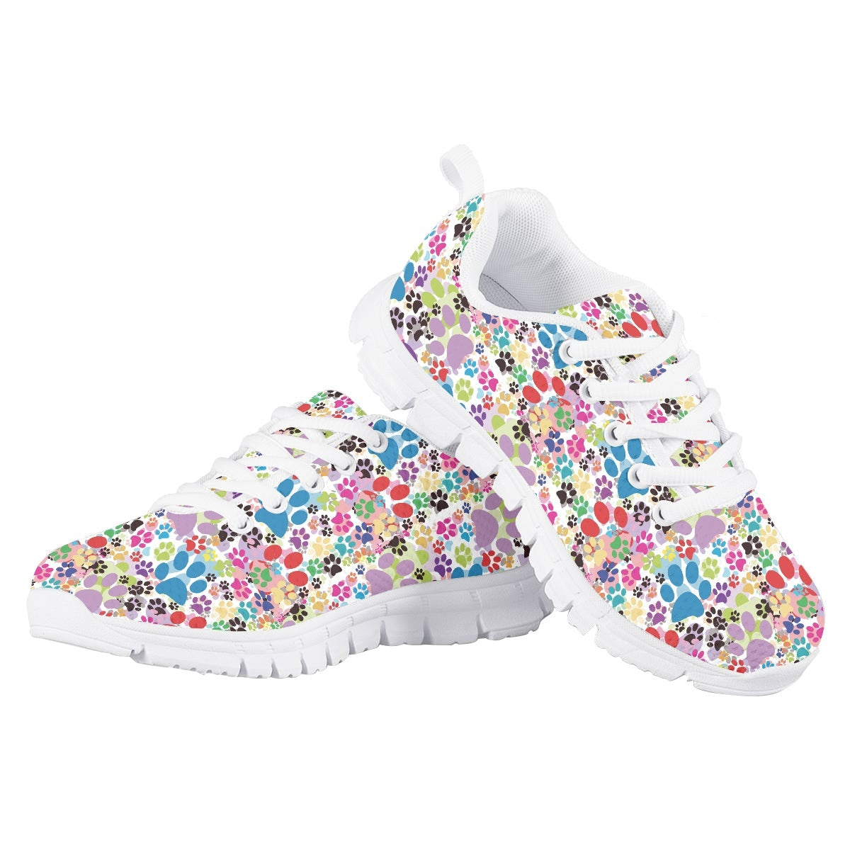 Colorful Dog Paw Kids Running Shoes