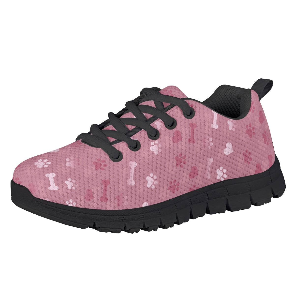 Pink Dog Paw Kids Running Shoes