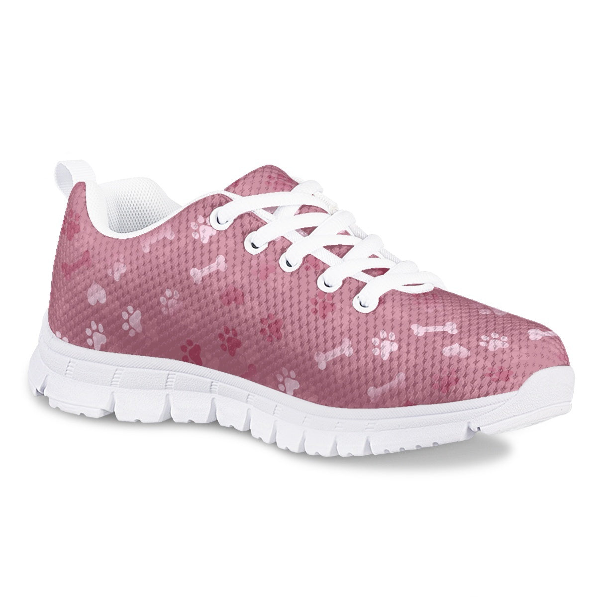 Pink Dog Paw Kids Running Shoes