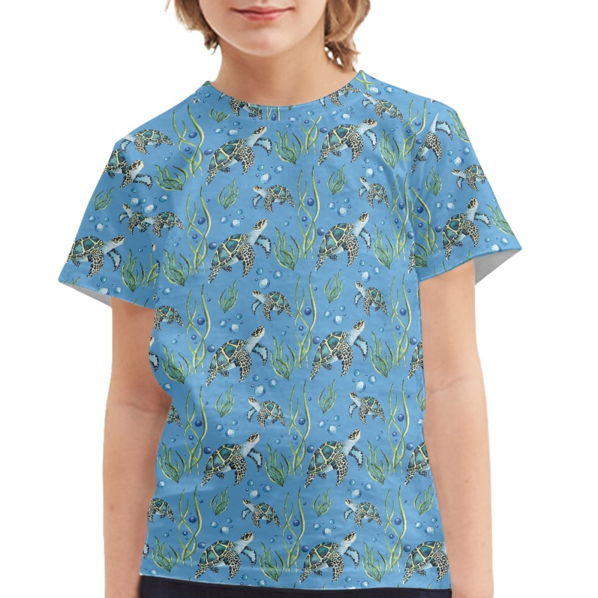 Blue Sea Turtle Kids T-Shirt