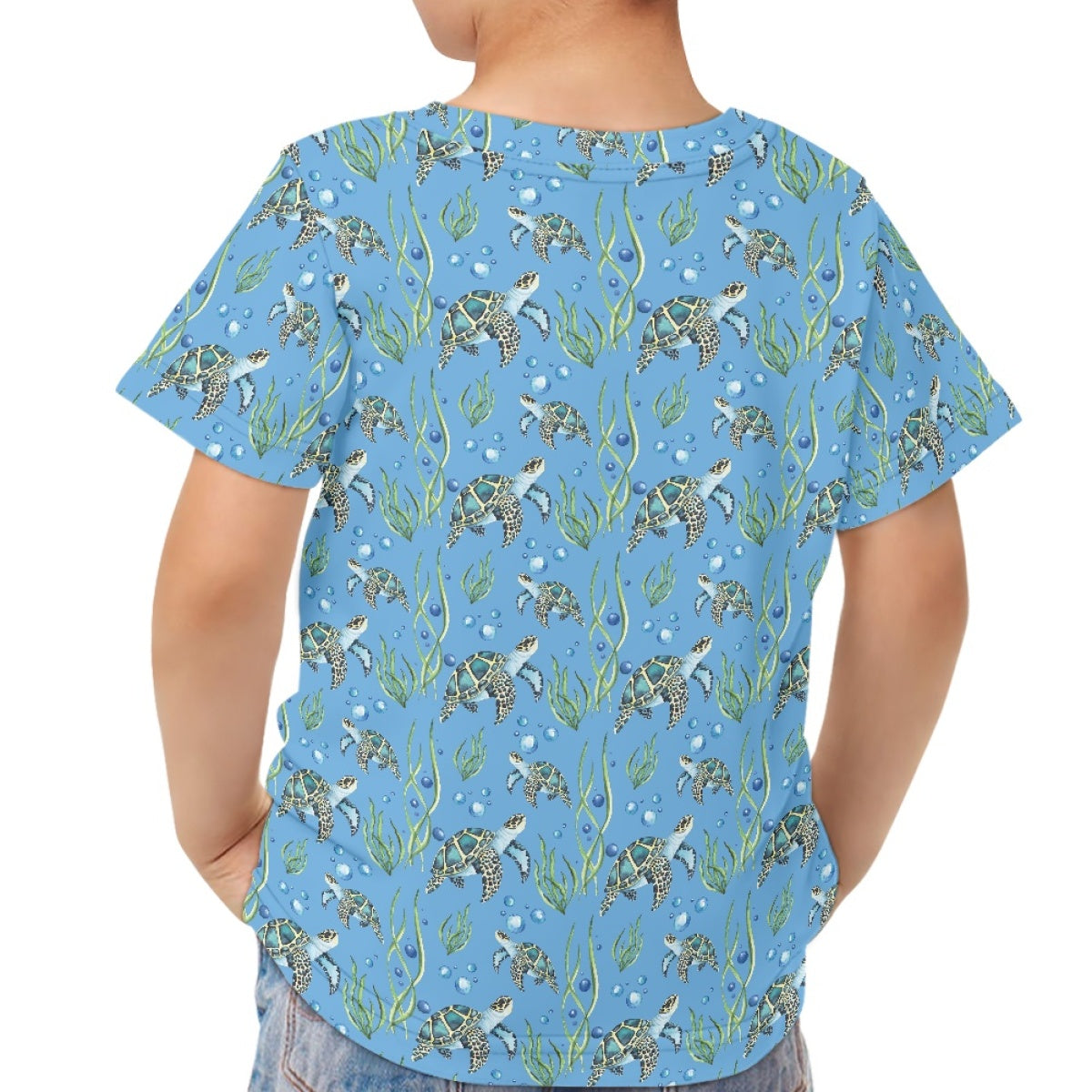 Blue Sea Turtle Kids T-Shirt