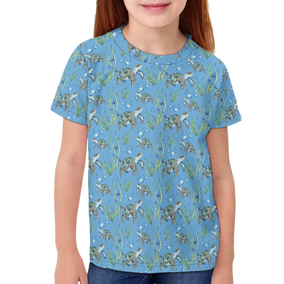 Blue Sea Turtle Kids T-Shirt