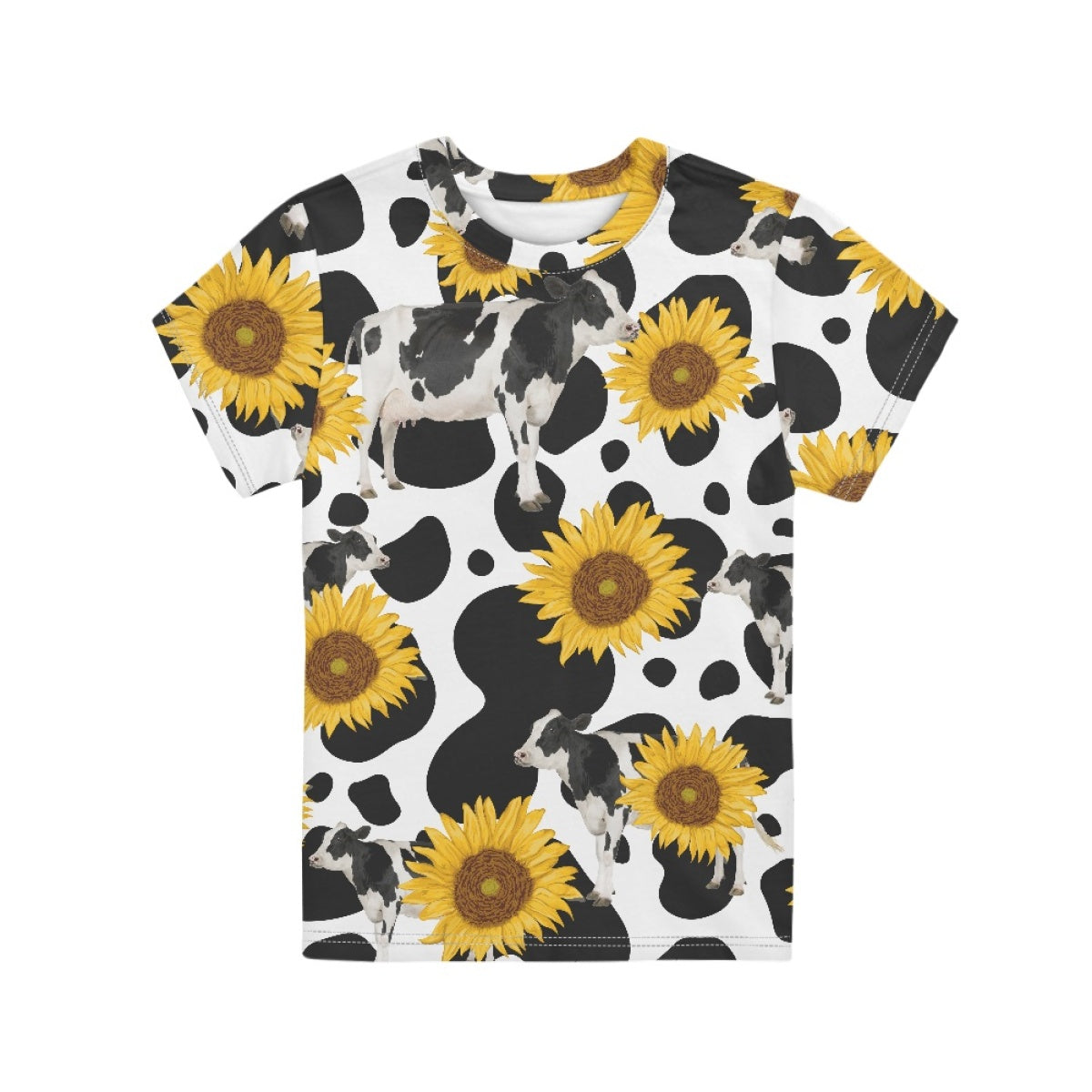 Cow Sunflower Kids T-Shirt