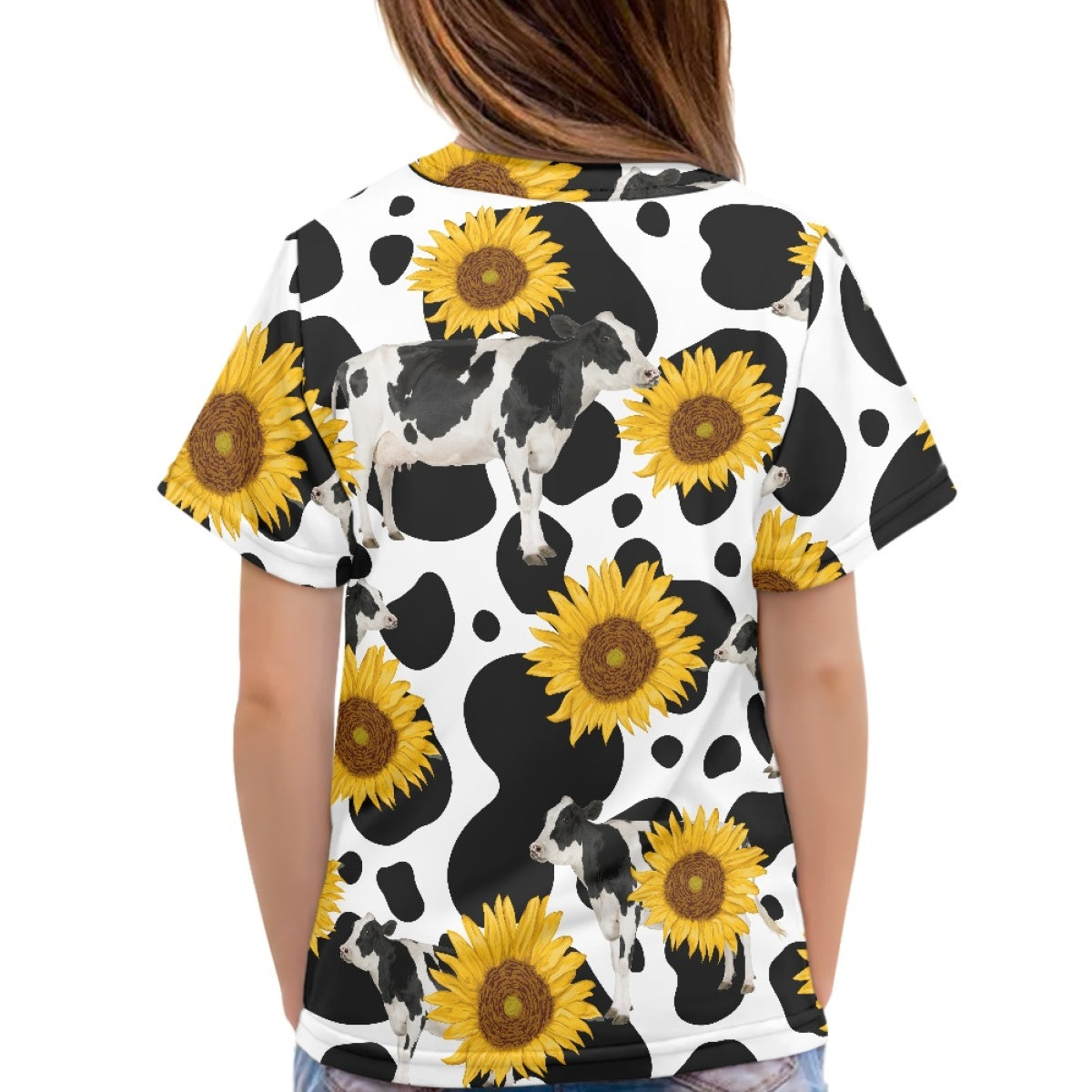 Cow Sunflower Kids T-Shirt