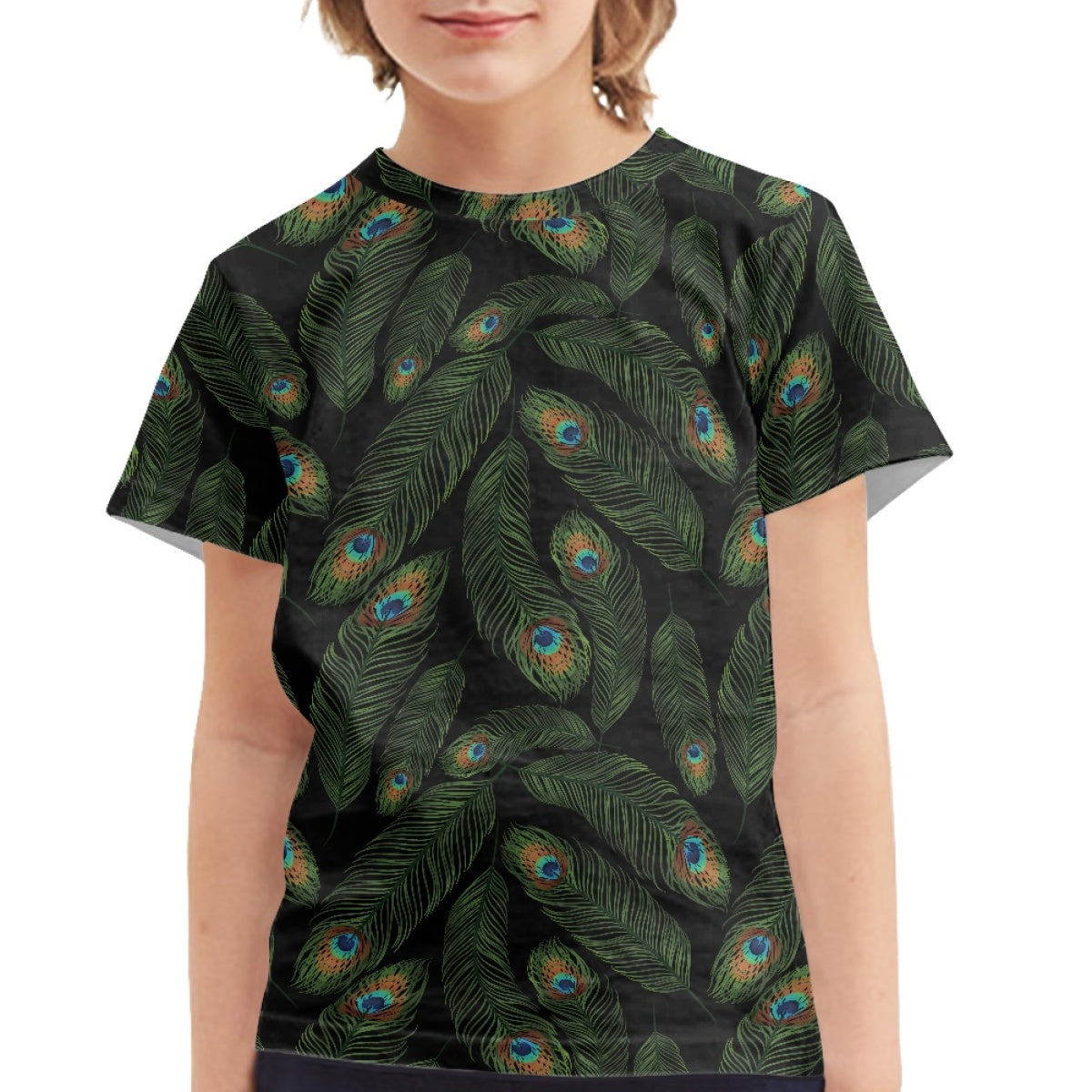 Peacock Feather Kids T-Shirt